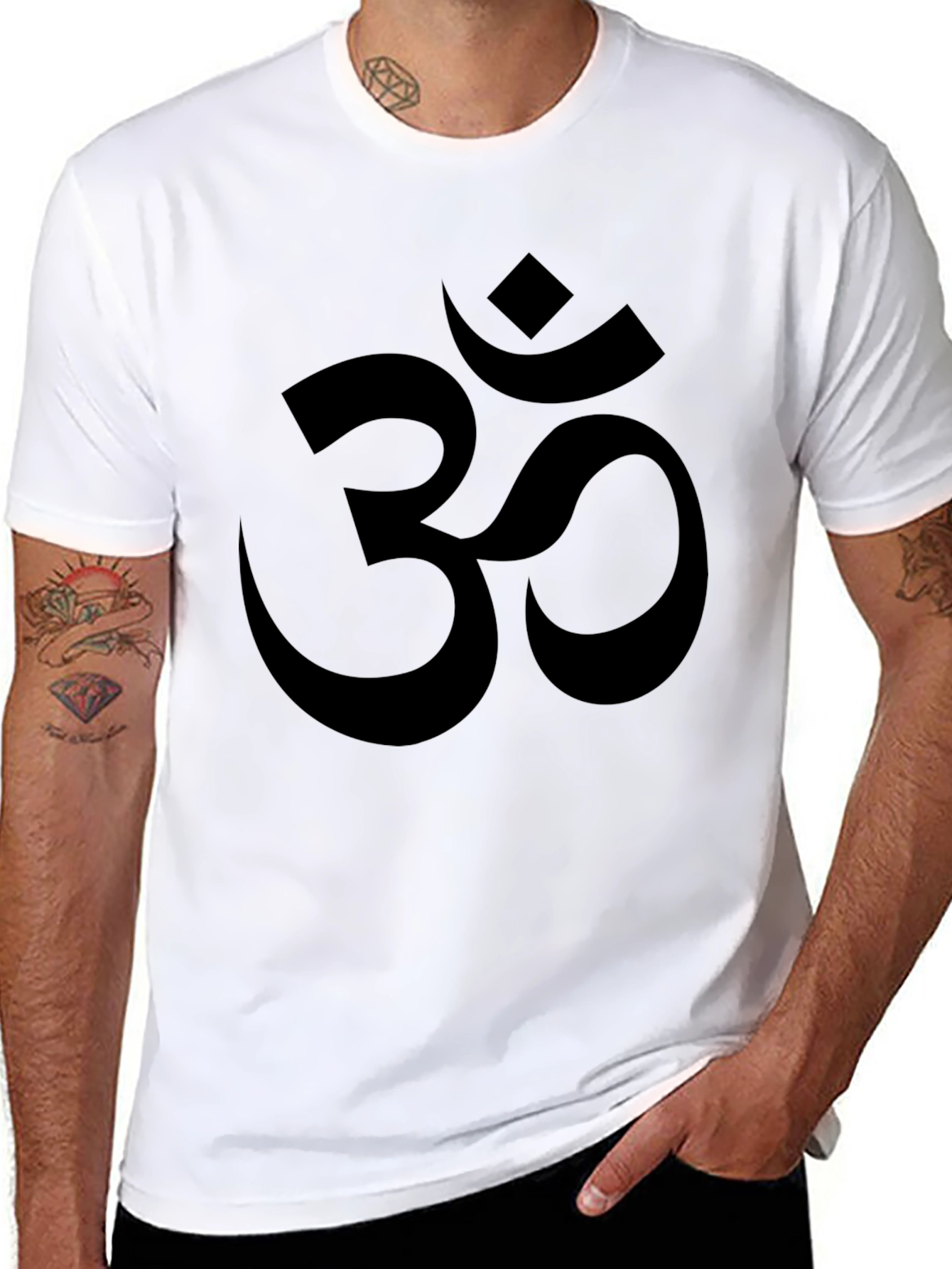 Om Symbol Graphic Tee - Soft Cotton Blend T-Shirt