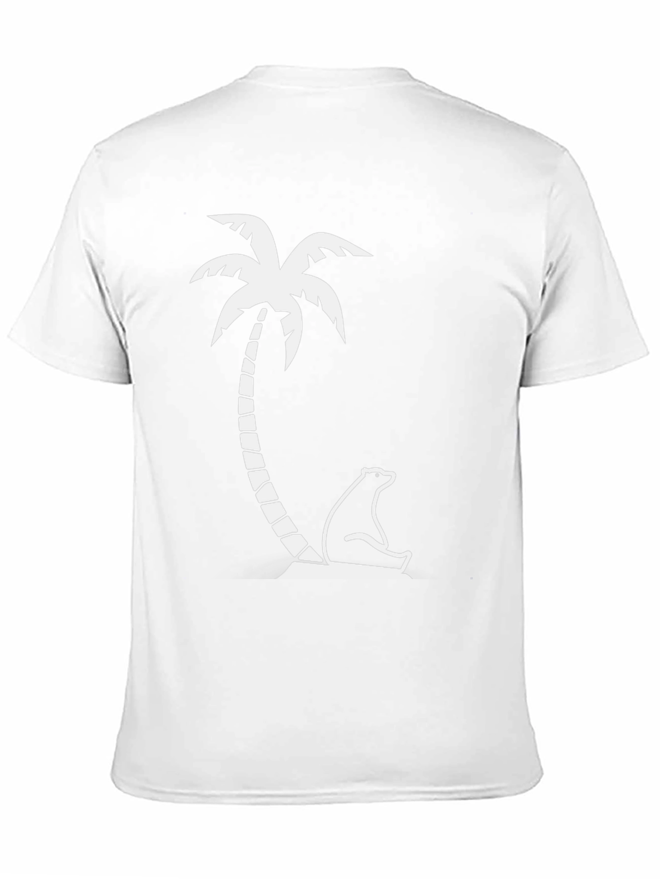 Black T-Shirt - Palm Tree Bear Graphic