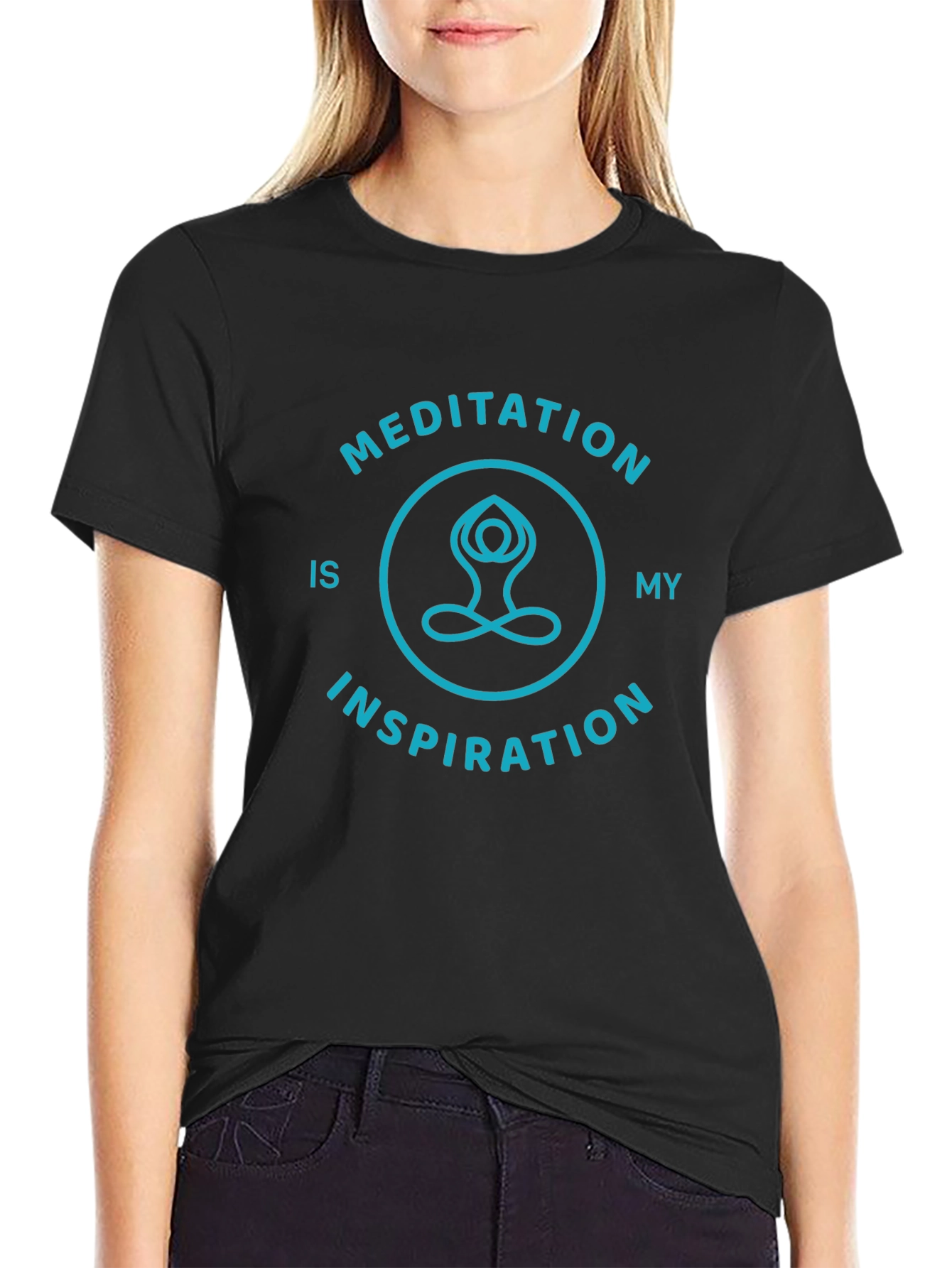 Meditation Inspiration Black T-Shirt