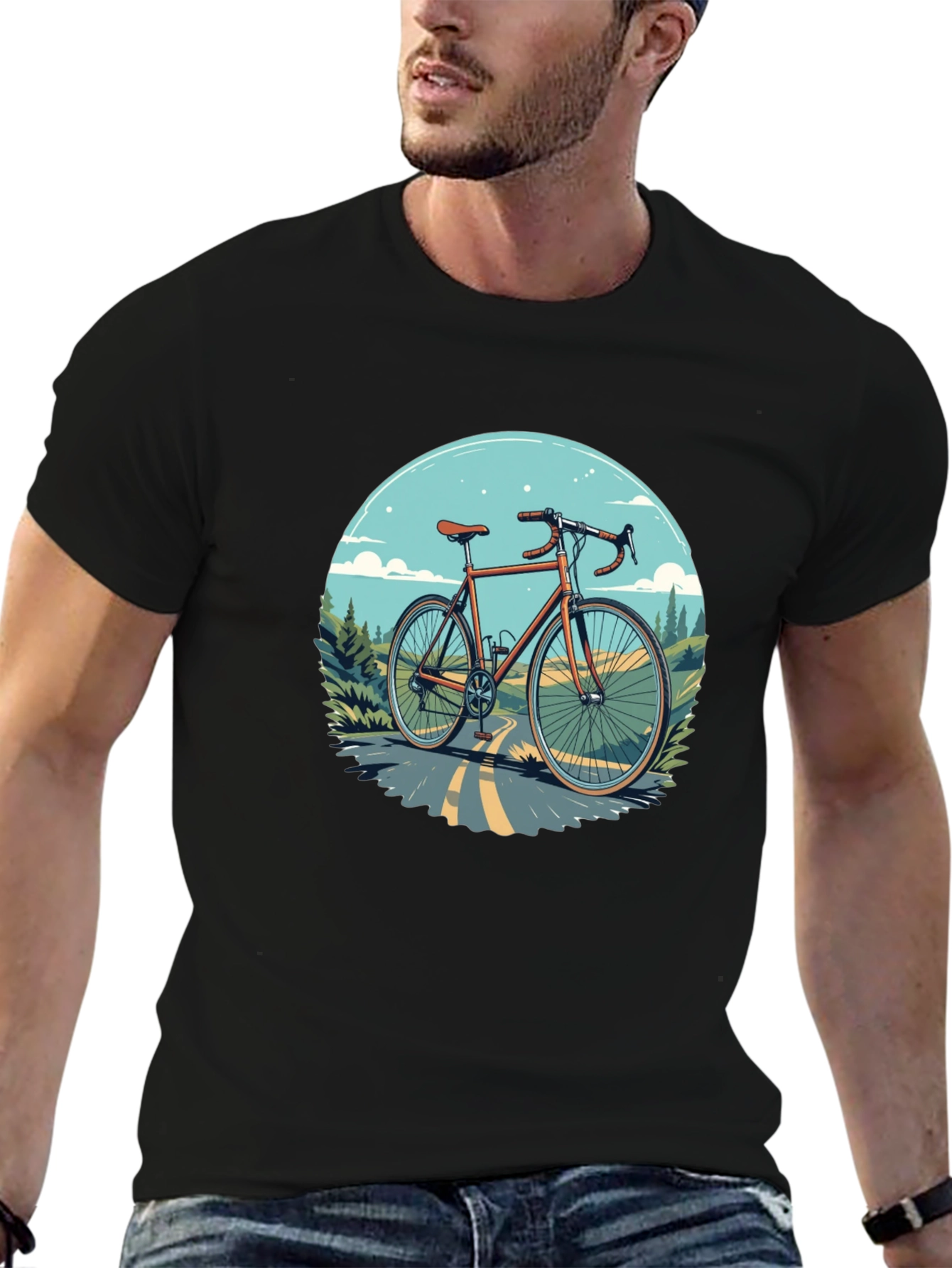 Cycling T-Shirt - Graphic Bike Design