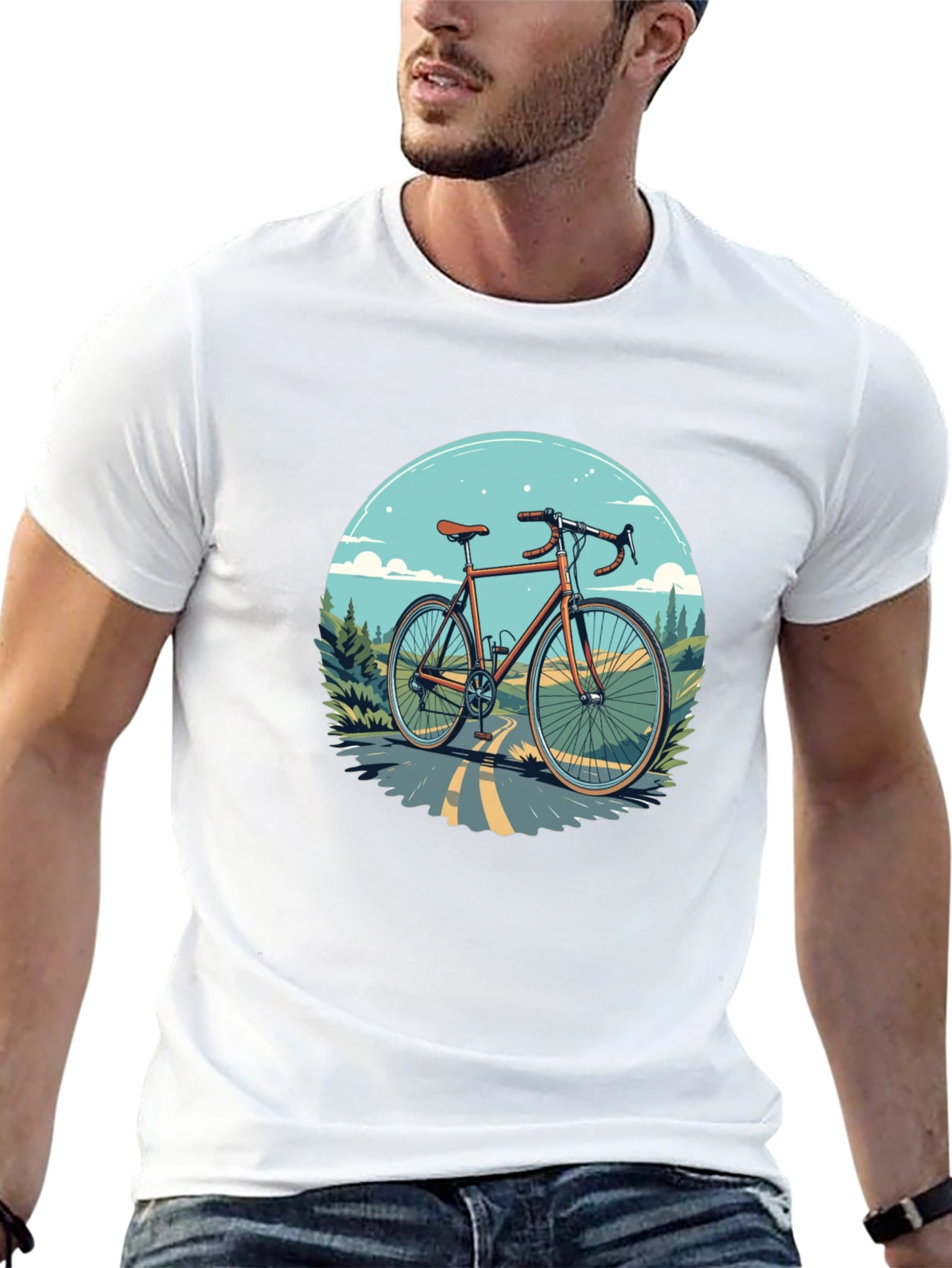 Cycling T-Shirt - Graphic Bike Design