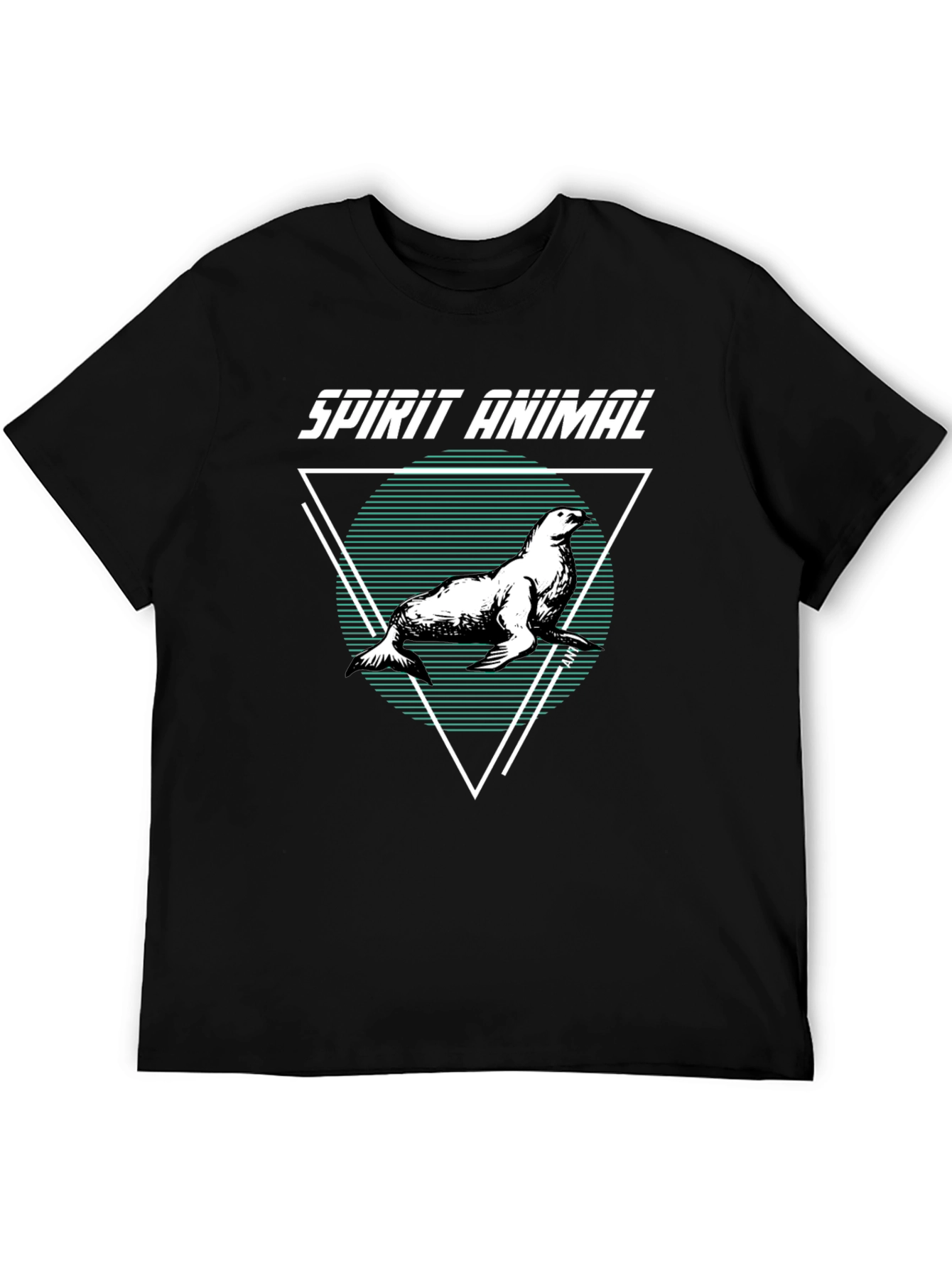 Spirit Animal Seal Graphic T-Shirt - Unisex Black Tee