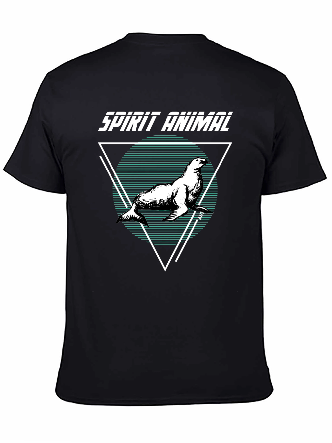 Spirit Animal Seal Graphic T-Shirt - Unisex Black Tee