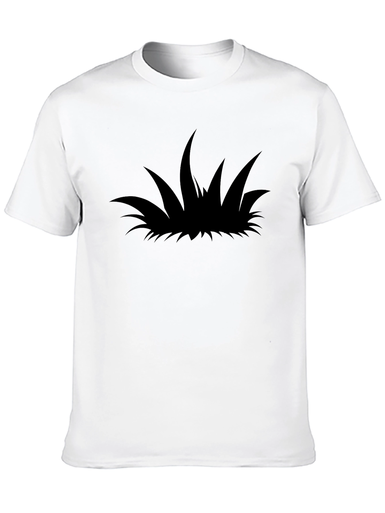 Black T-Shirt with Grass Silhouette