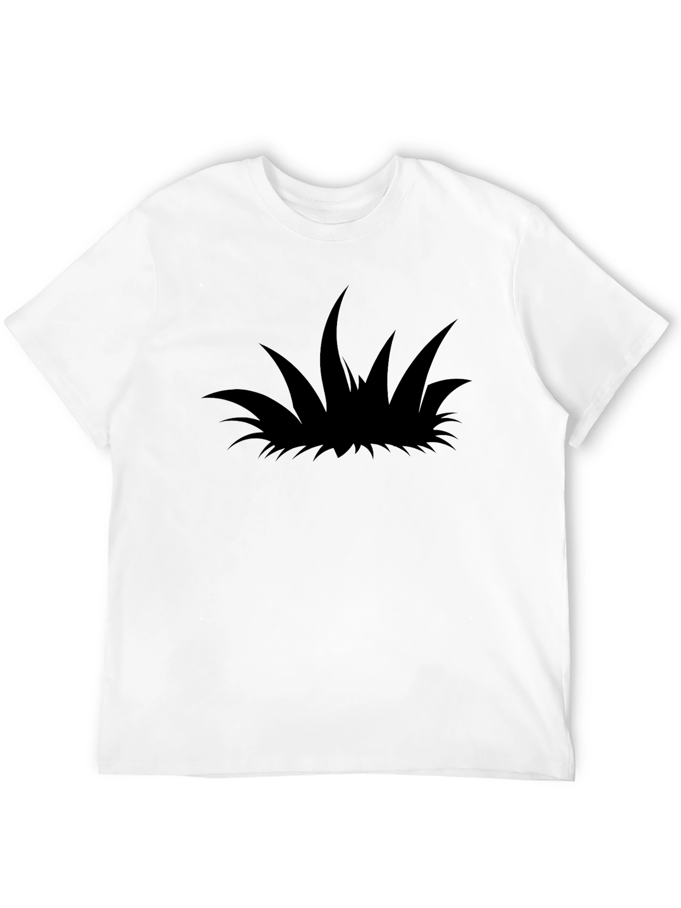 Black T-Shirt with Grass Silhouette