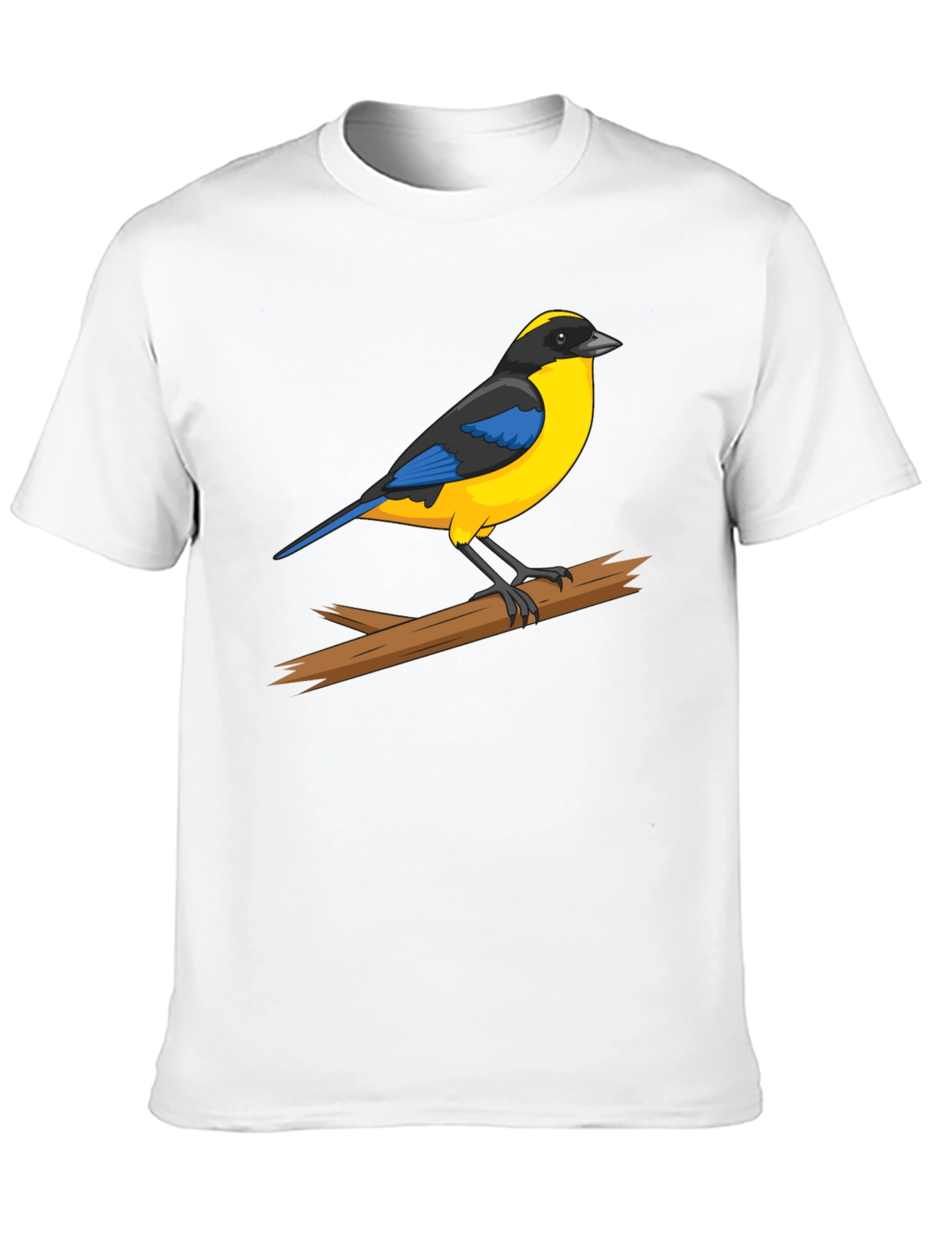 Bird on Branch Graphic Black T-Shirt