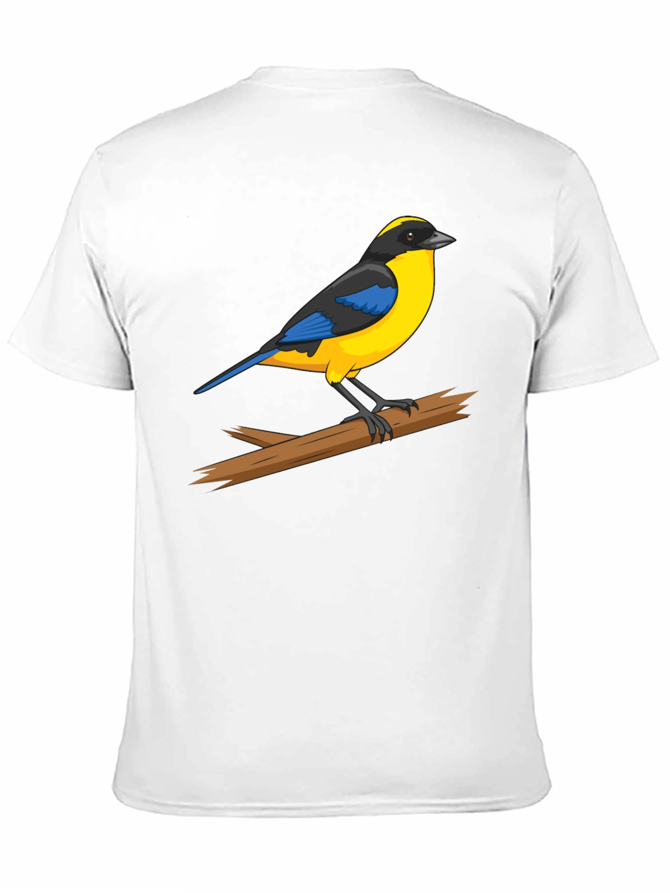 Bird on Branch Graphic Black T-Shirt