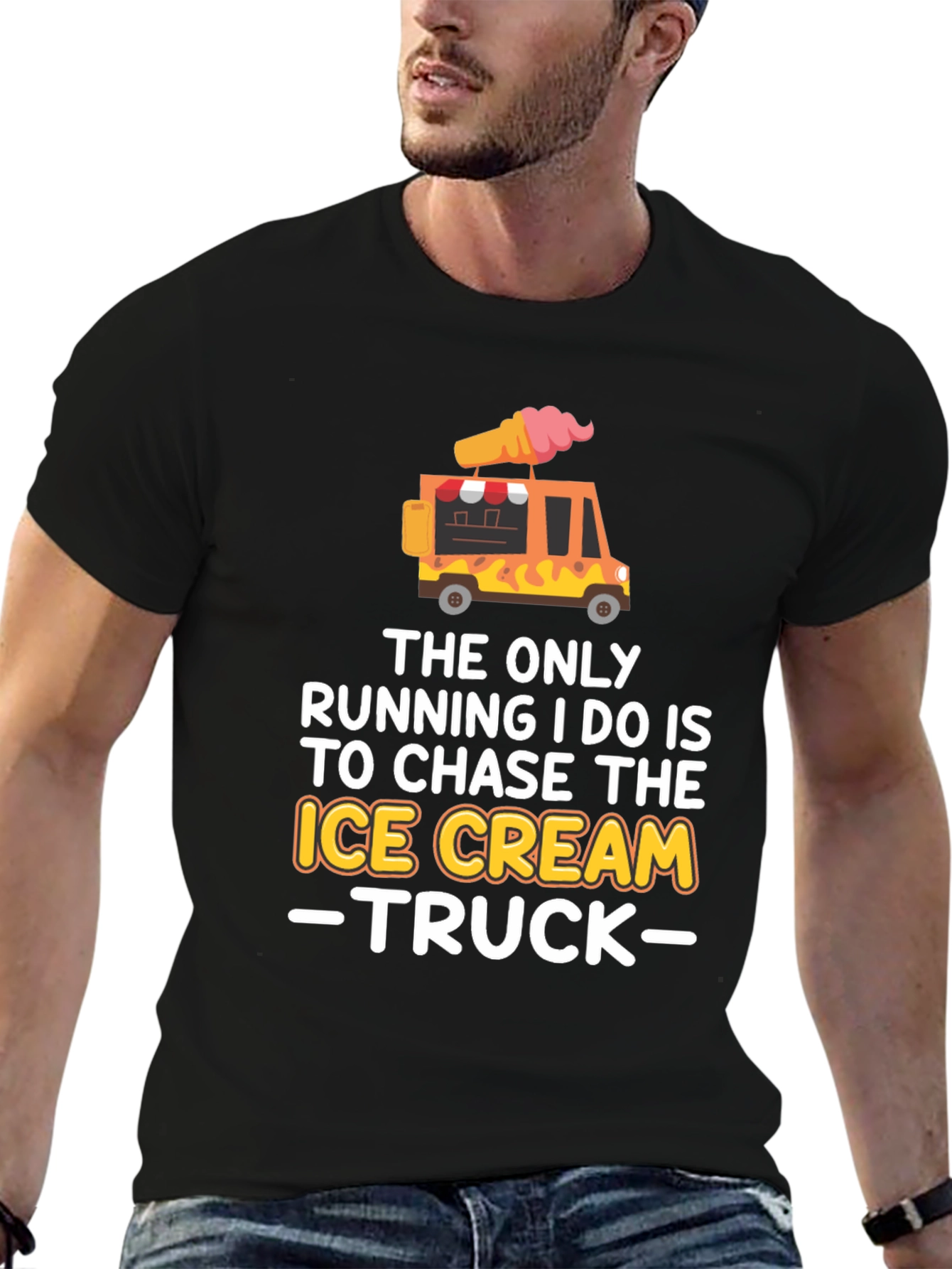 Ice Cream Truck Chaser T-Shirt Funny Novelty Tee
