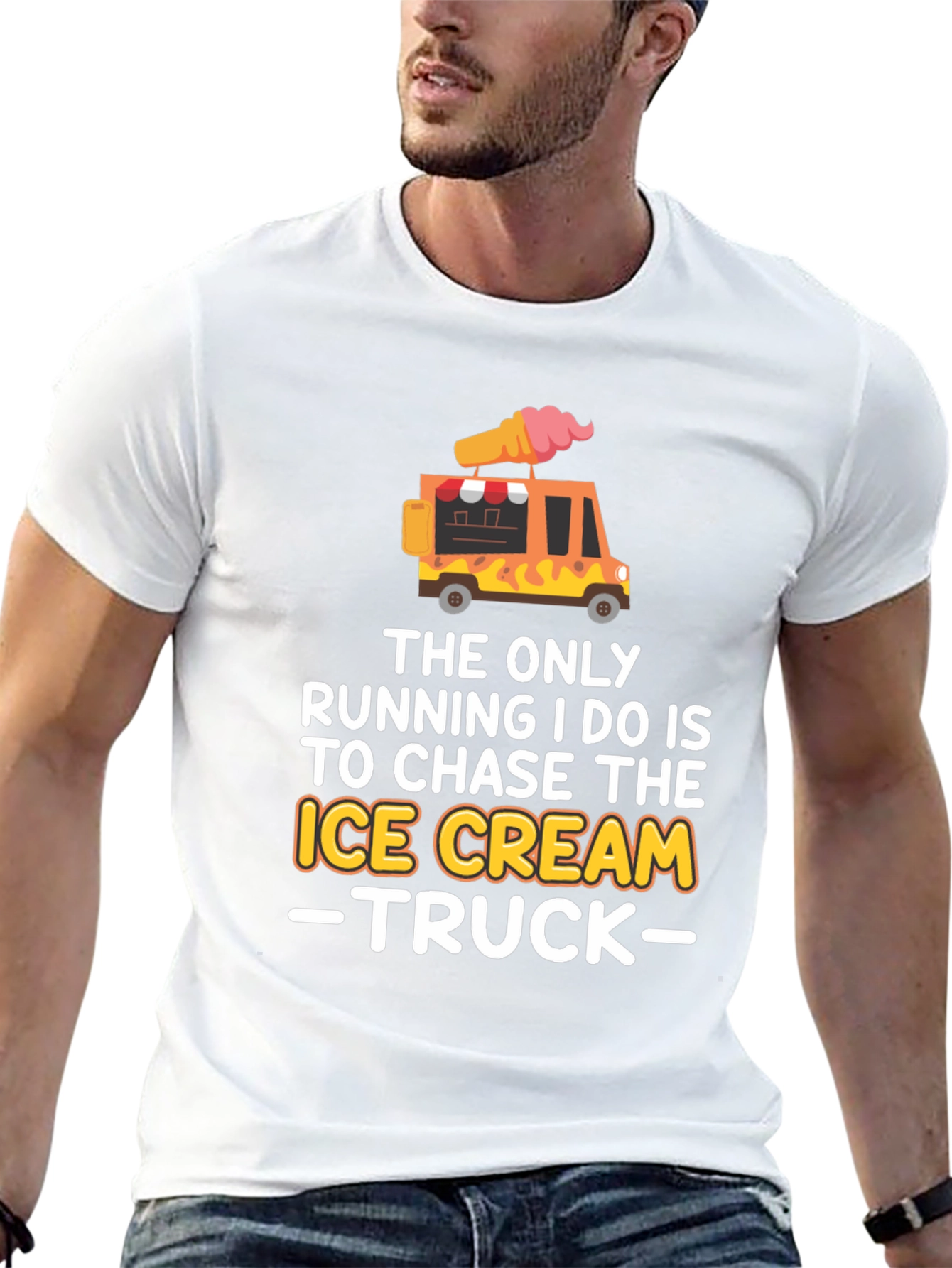 Ice Cream Truck Chaser T-Shirt Funny Novelty Tee
