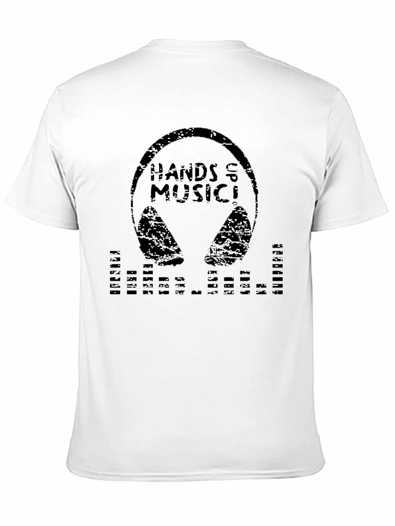 Hands Up Music Graphic Print Black Tee