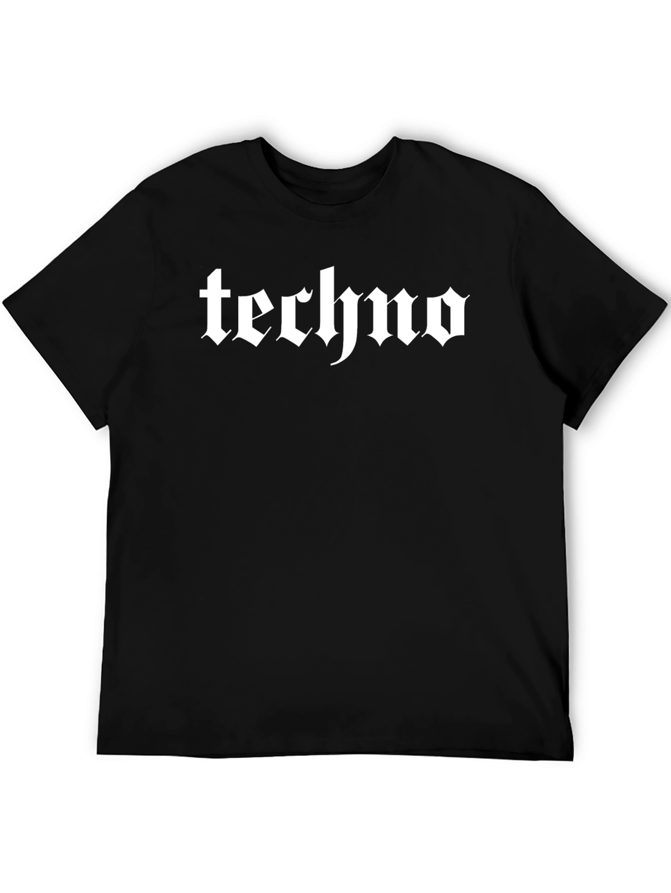 Techno Gothic Font Black T-Shirt