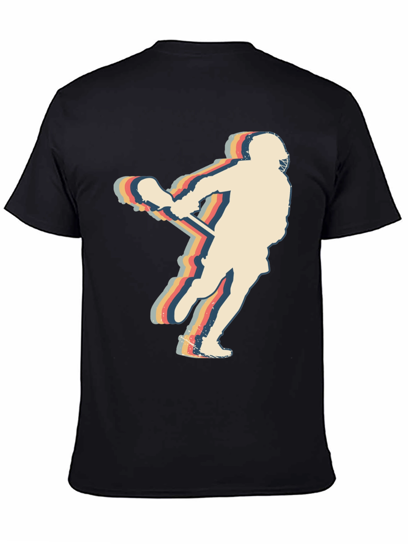 Retro Lacrosse Player Graphic Tee