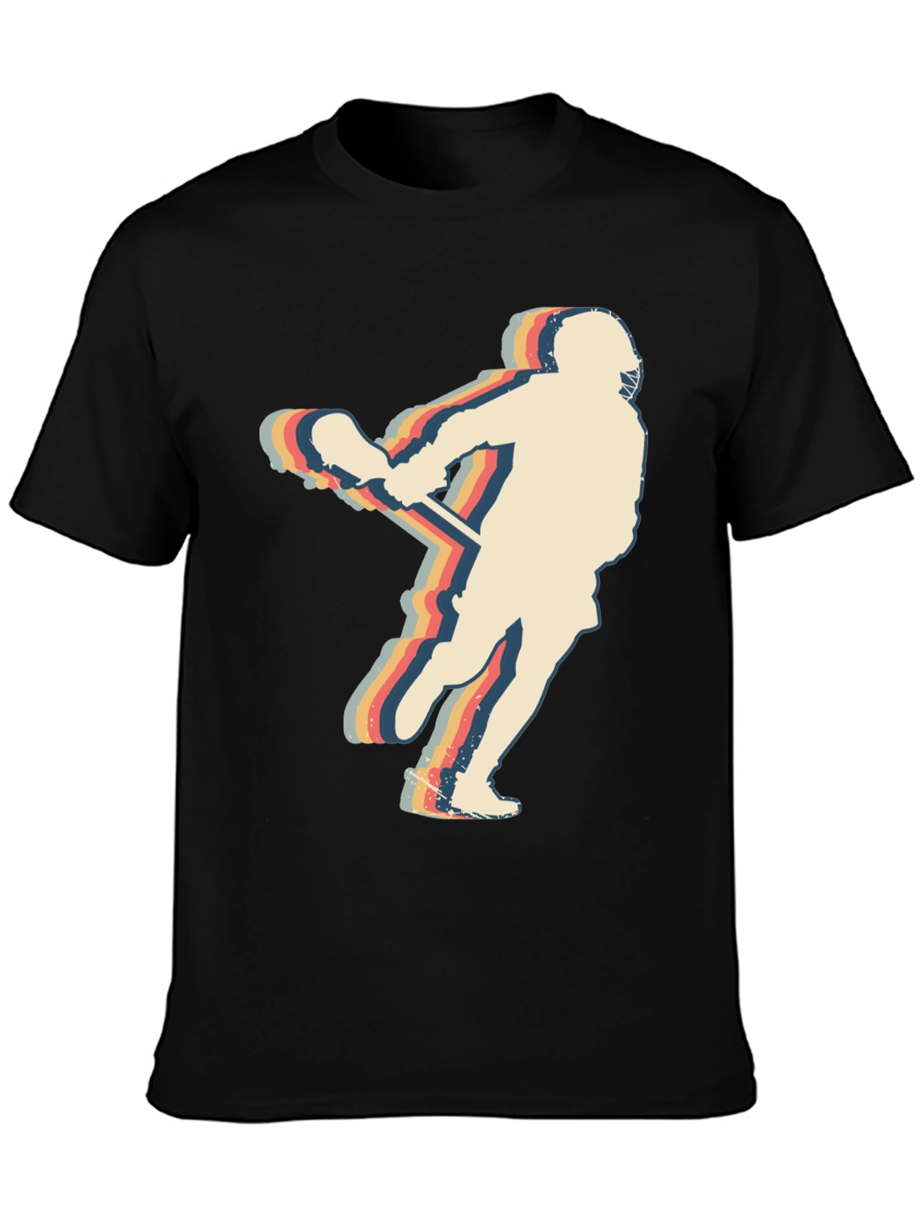 Retro Lacrosse Player Graphic Tee