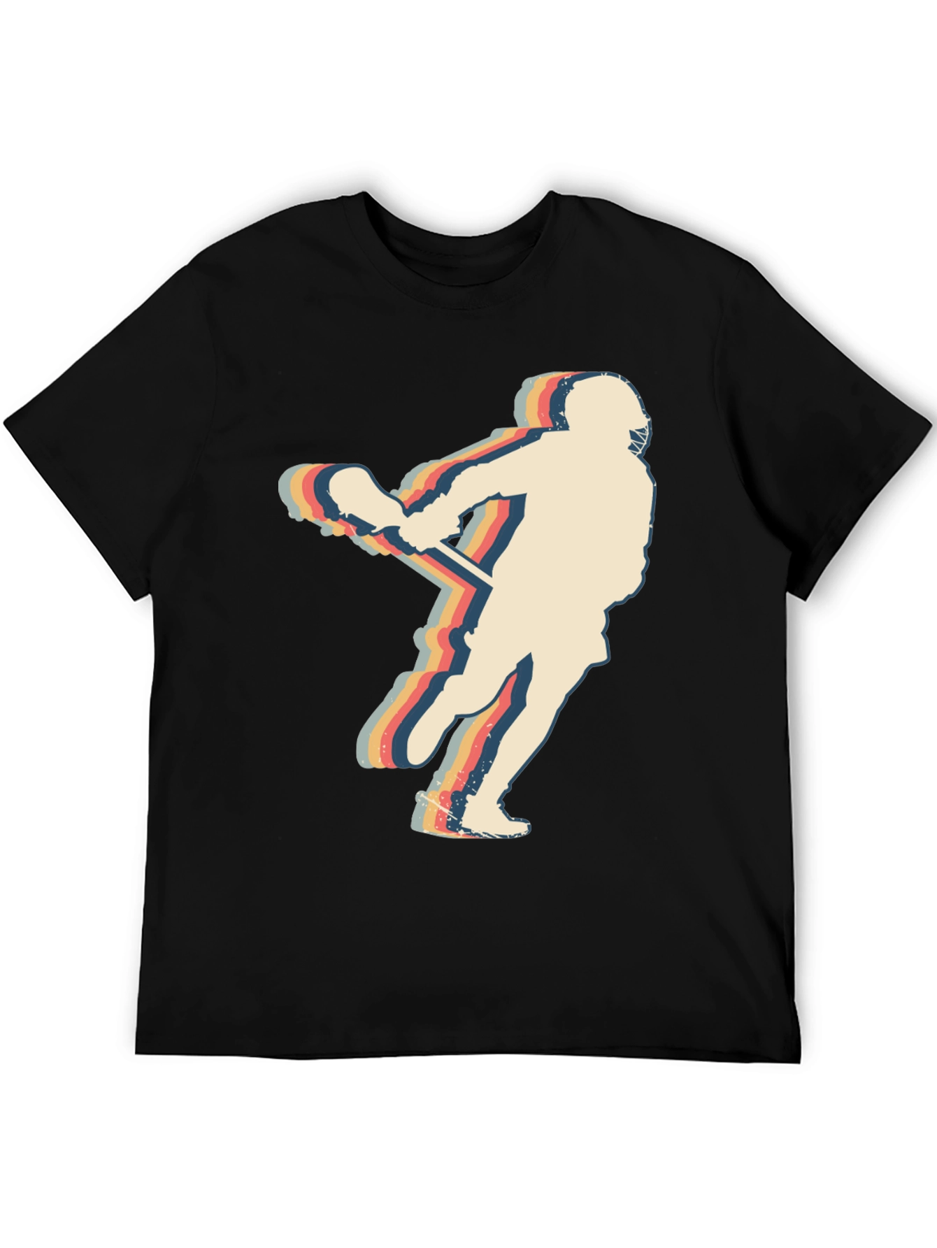 Retro Lacrosse Player Graphic Tee