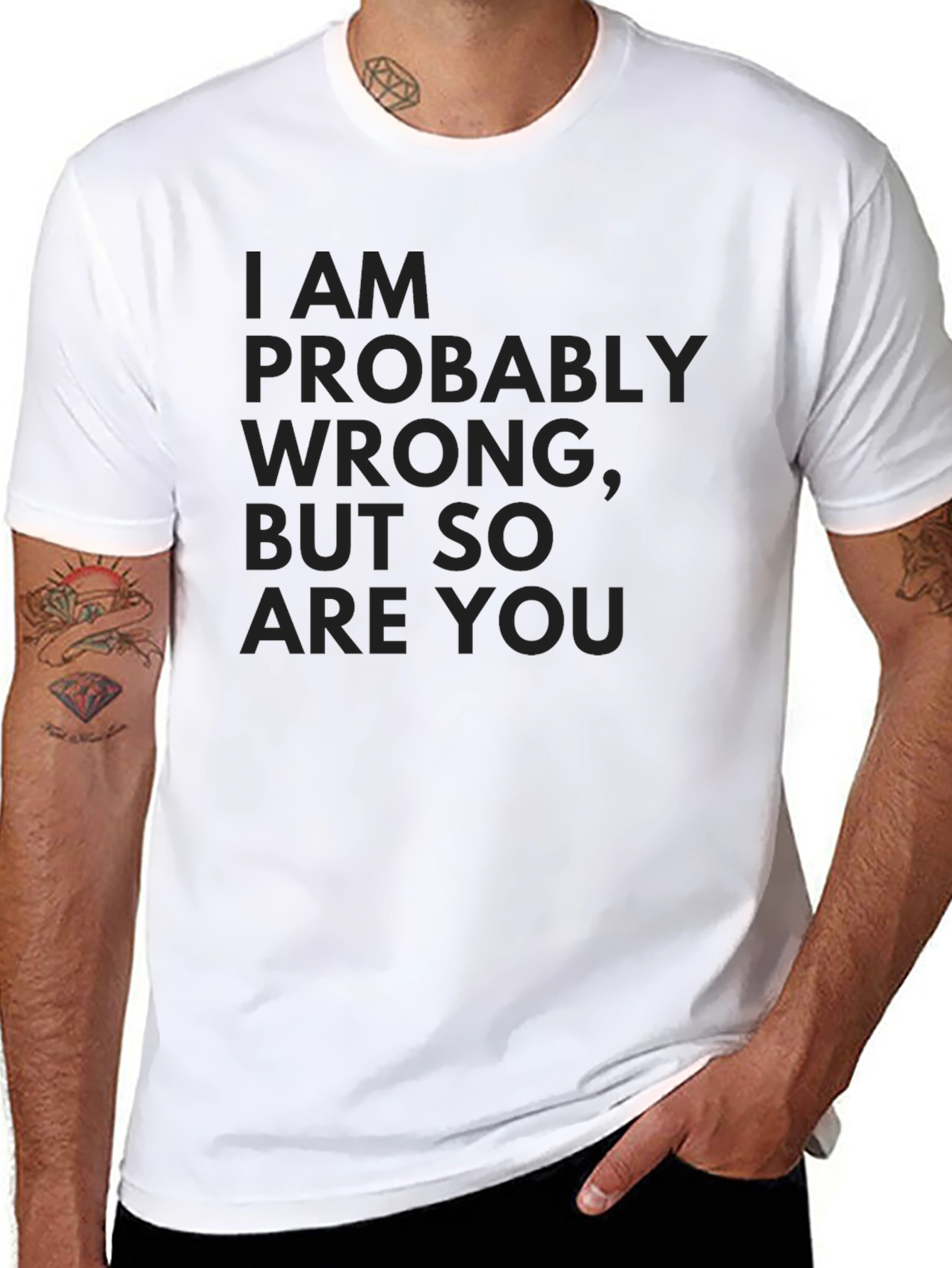 Funny I Am Probably Wrong Black T-Shirt