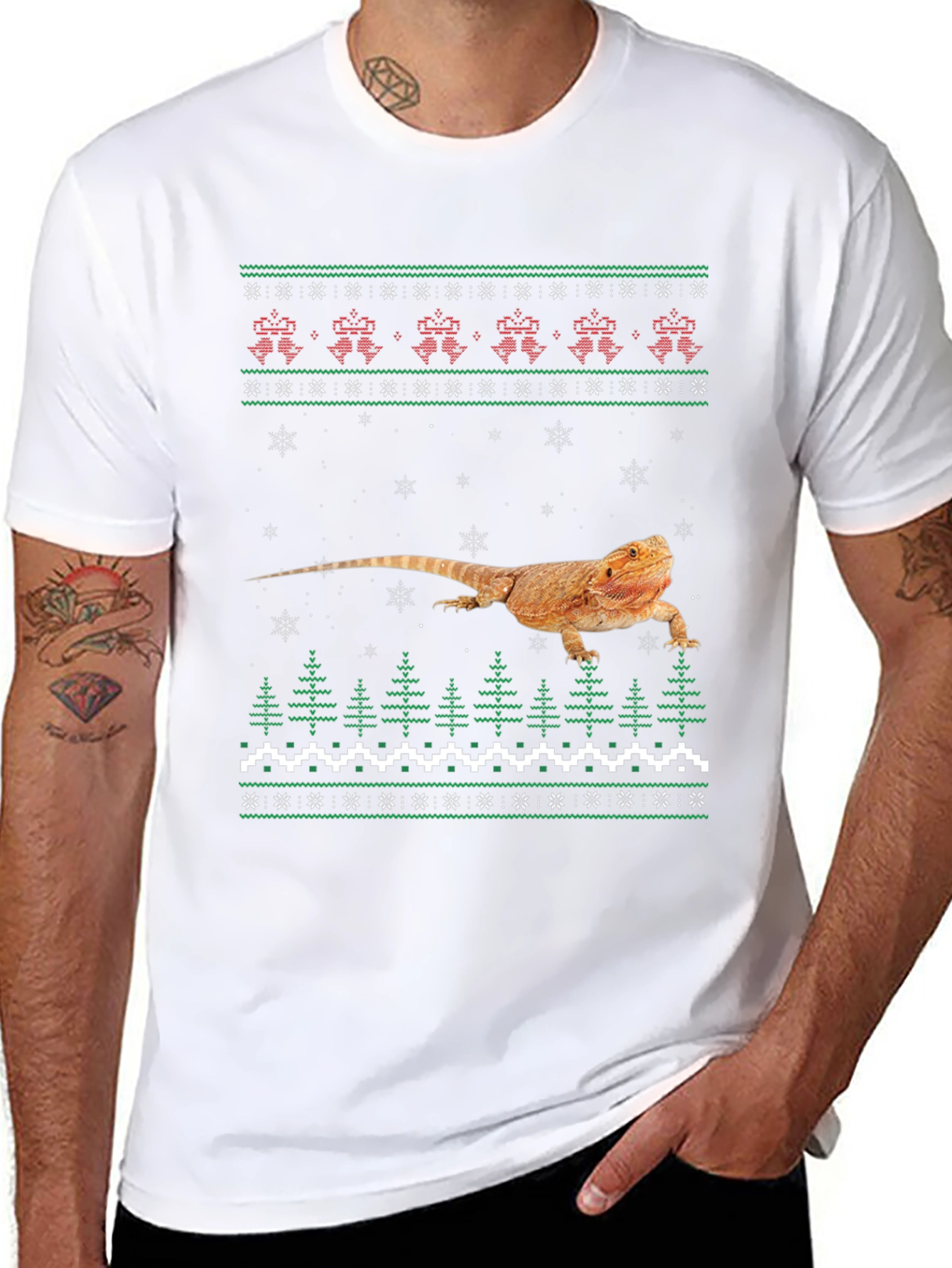 Bearded Dragon Ugly Christmas Sweater T-Shirt