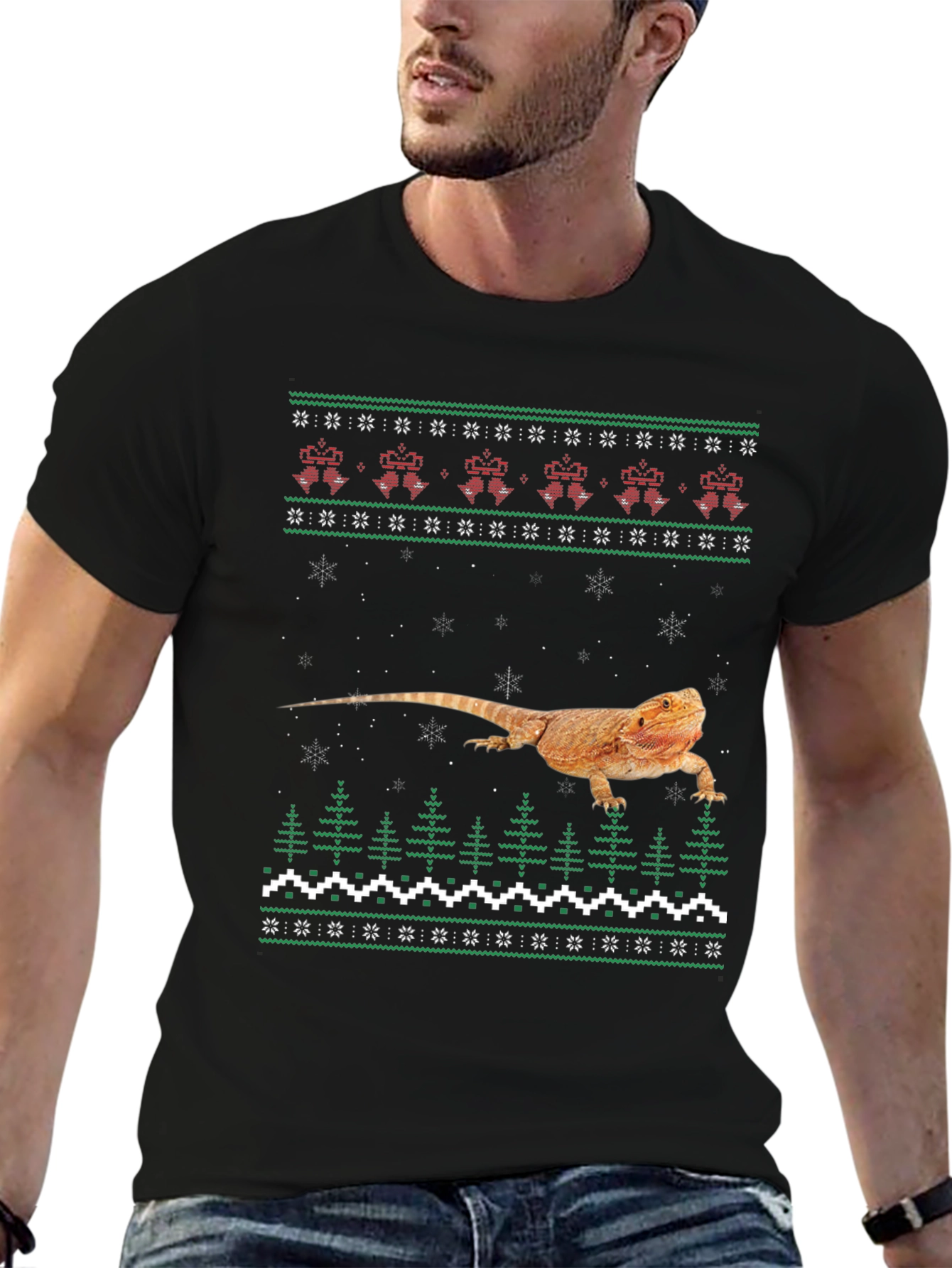 Bearded Dragon Ugly Christmas Sweater T-Shirt