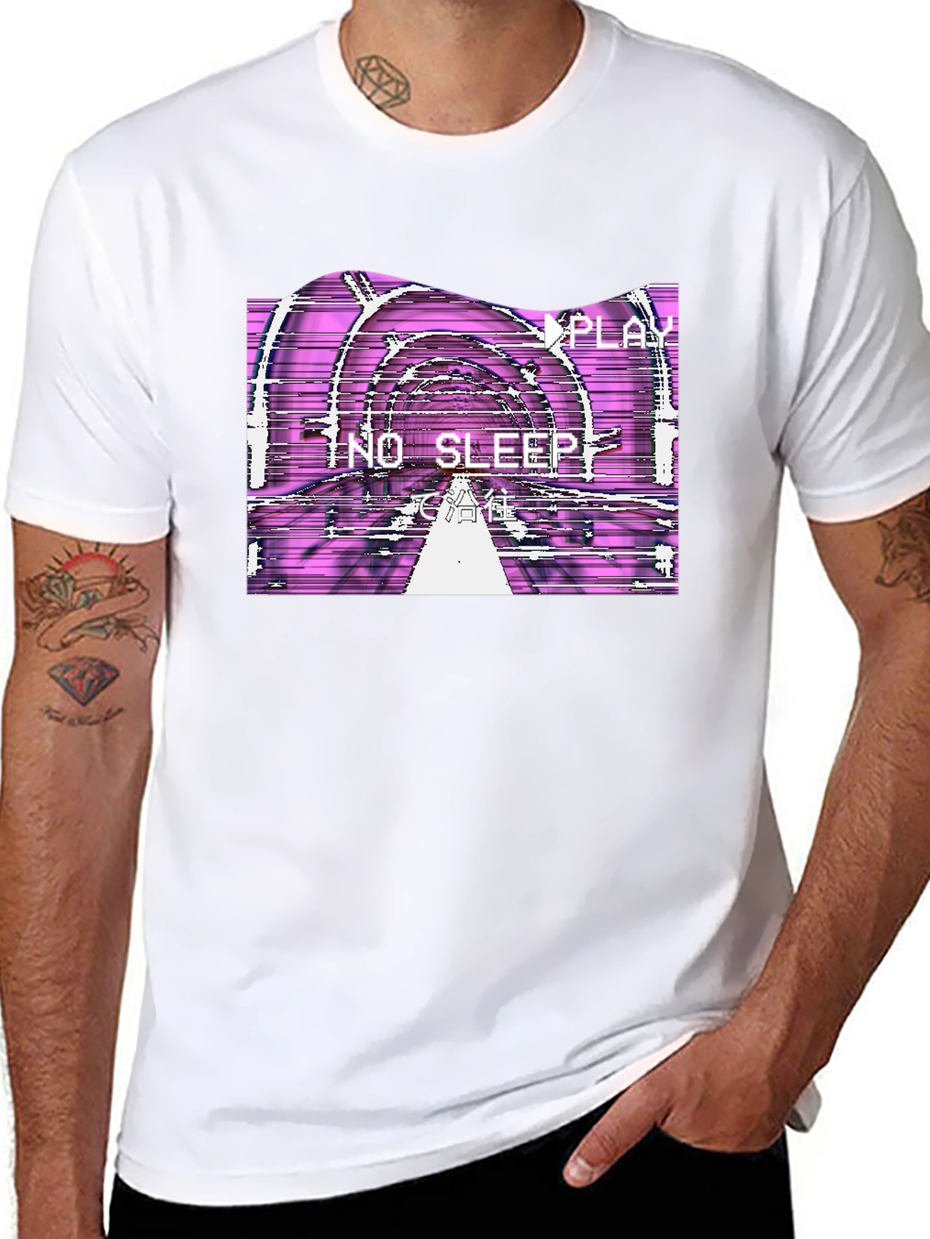No Sleep VHS Graphic T-Shirt