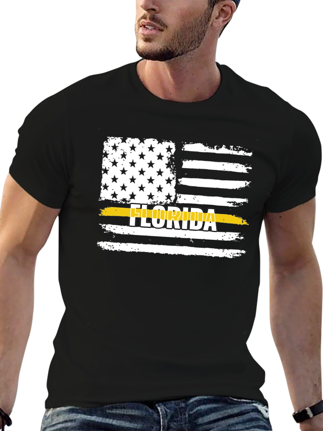 Florida Flag T-Shirt - Black - Patriotic Pride