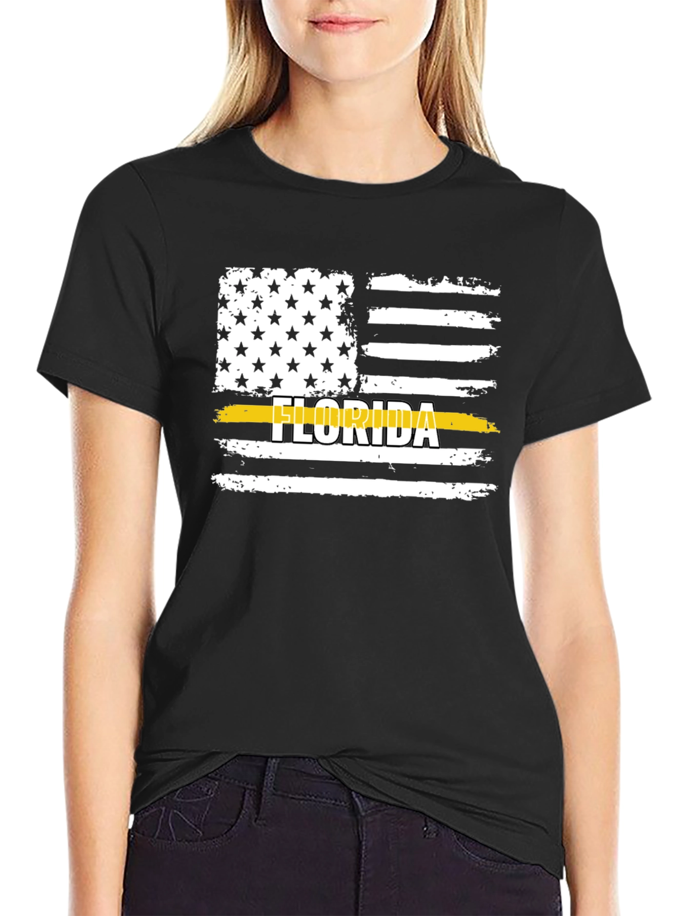 Florida Flag T-Shirt - Black - Patriotic Pride