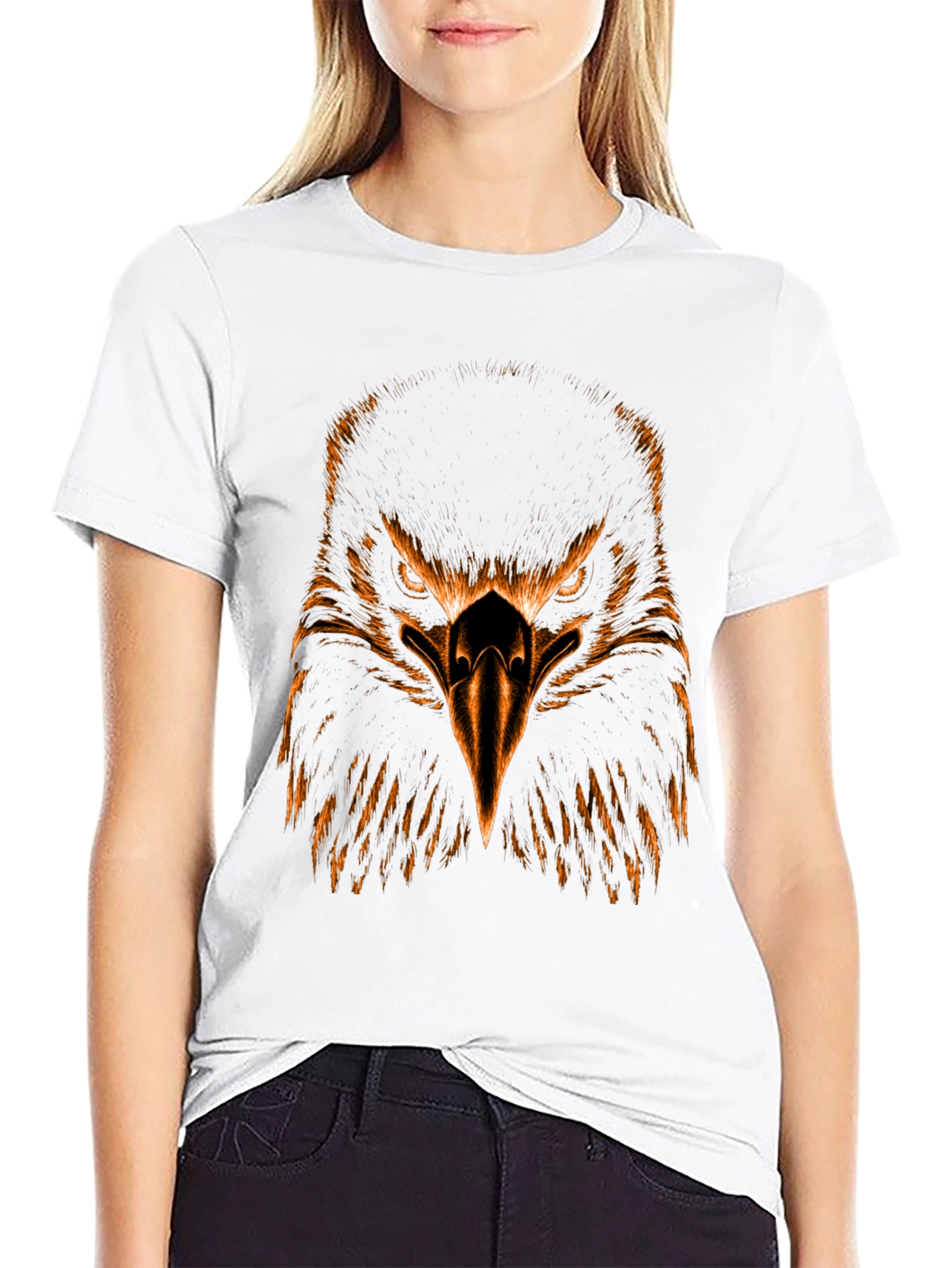 Eagle Graphic Tee - Black Cotton Blend