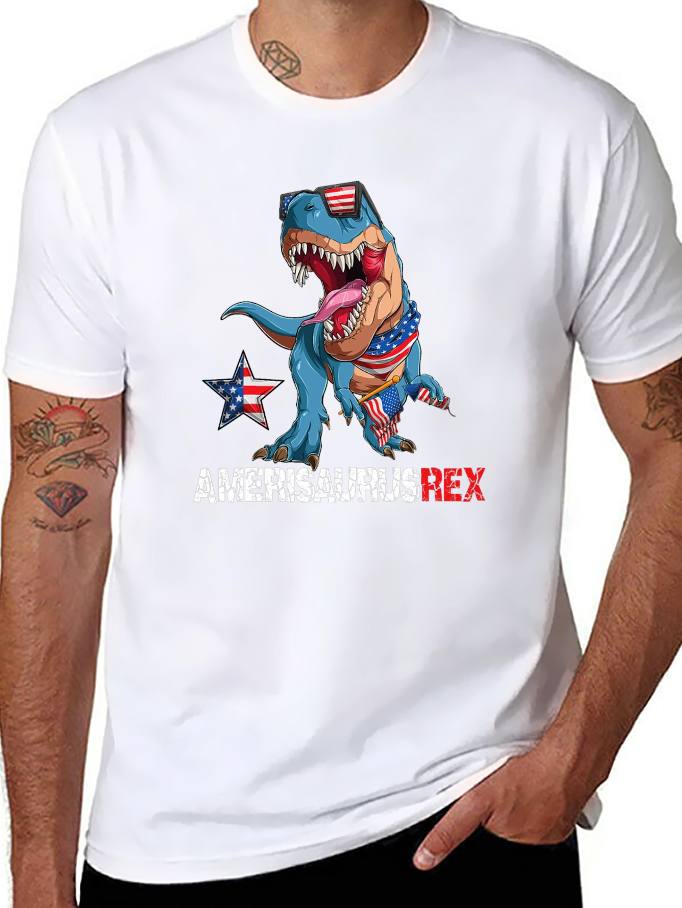Amerisaurus Rex Patriotic T-Shirt