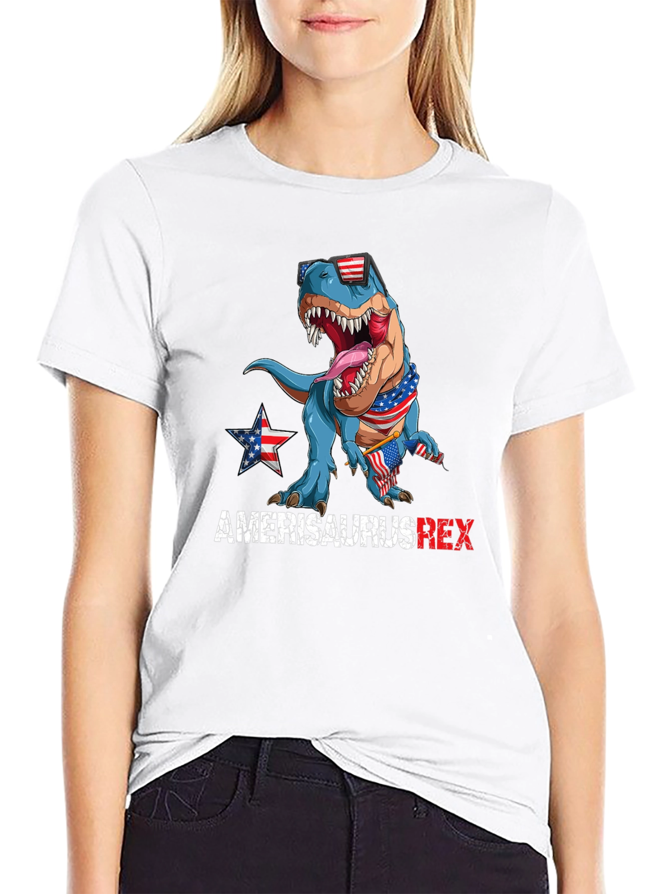 Amerisaurus Rex Patriotic T-Shirt