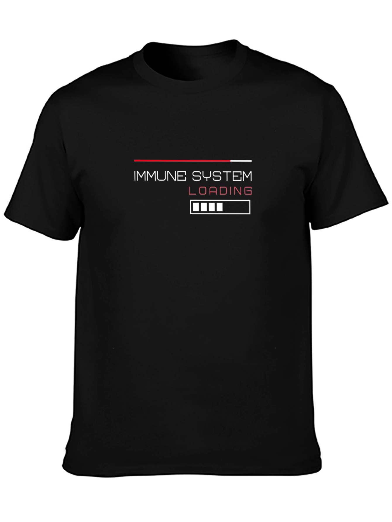 Immune System Loading Graphic Tee - Black Cotton Blend
