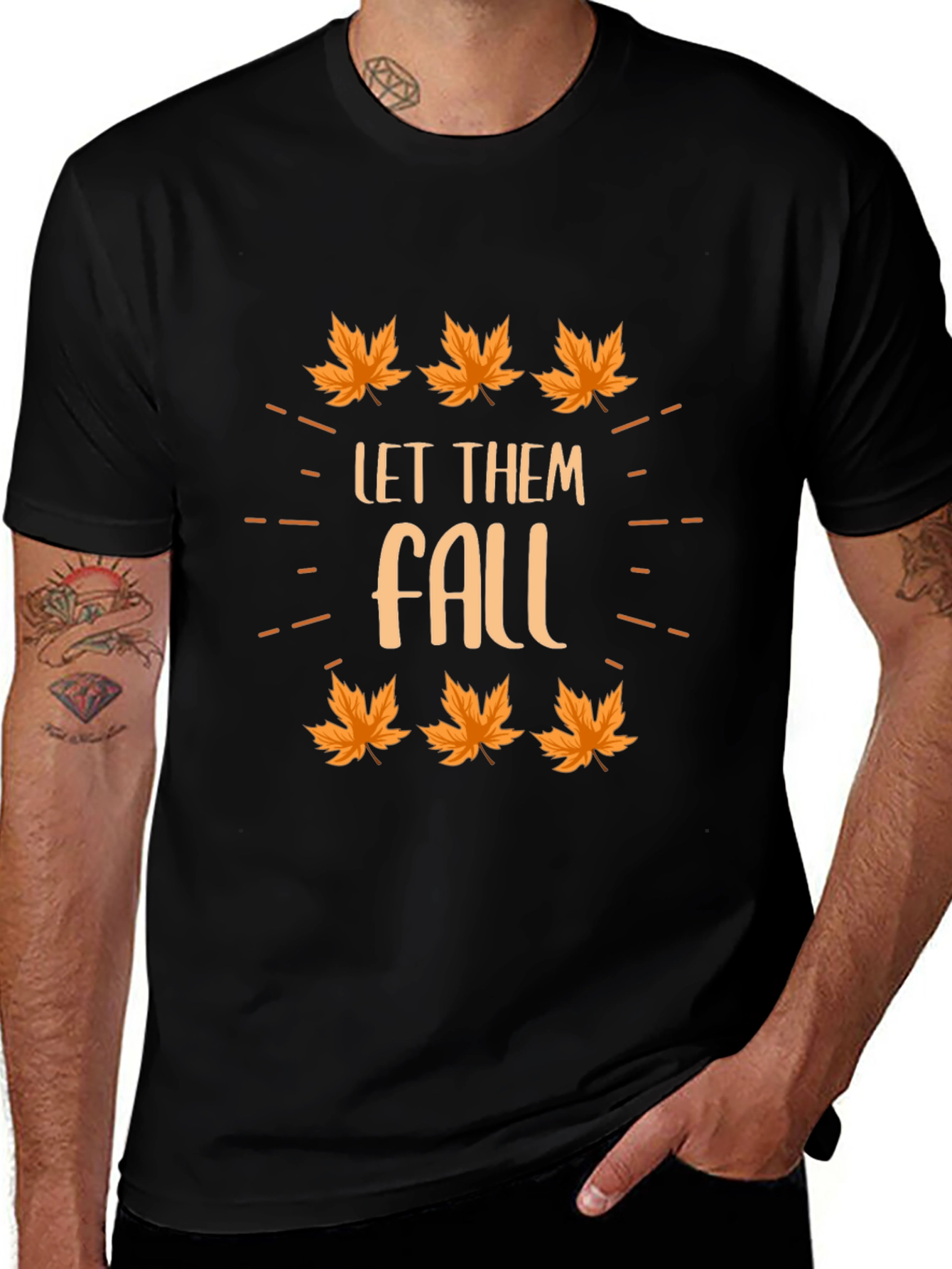 Autumn Let Them Fall Graphic T-Shirt