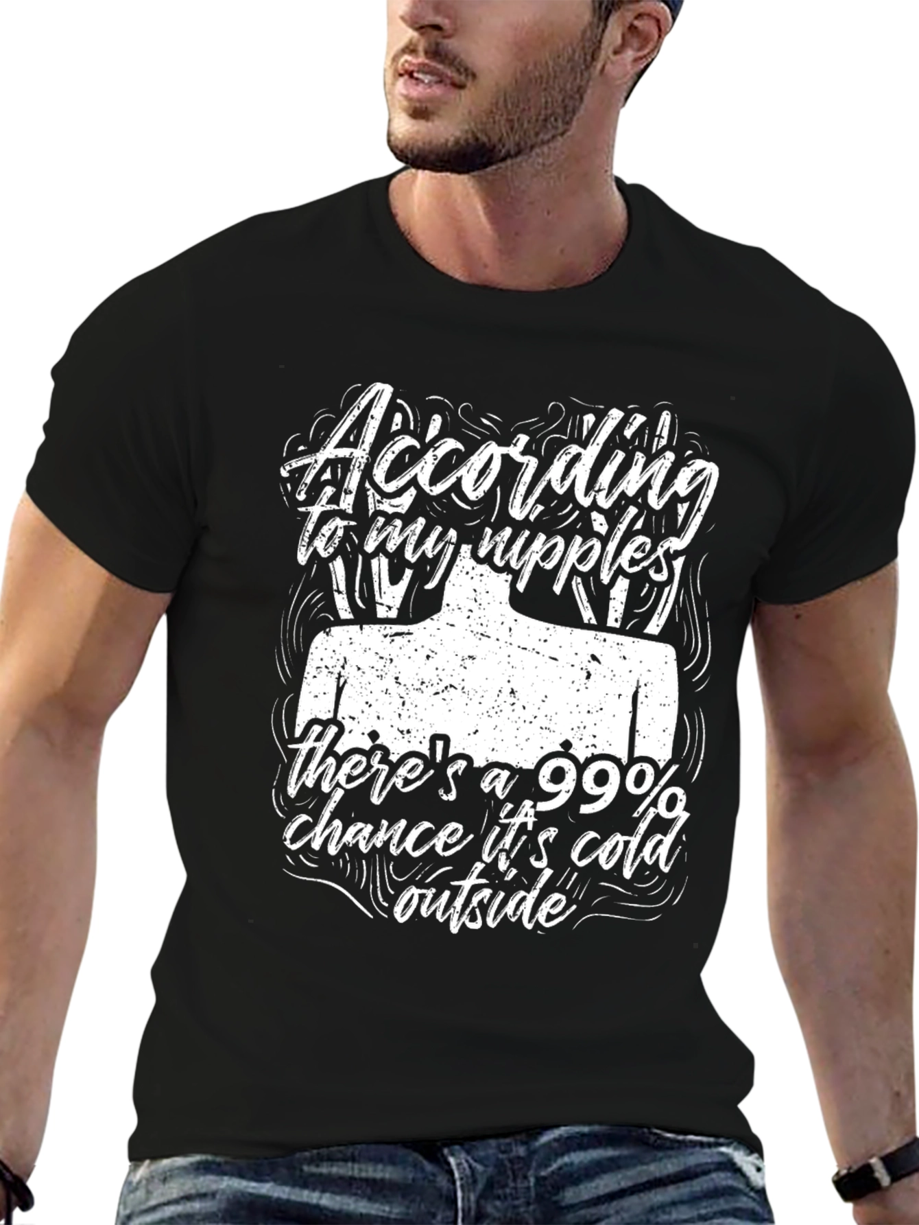 Funny Nipple Cold Weather T-Shirt