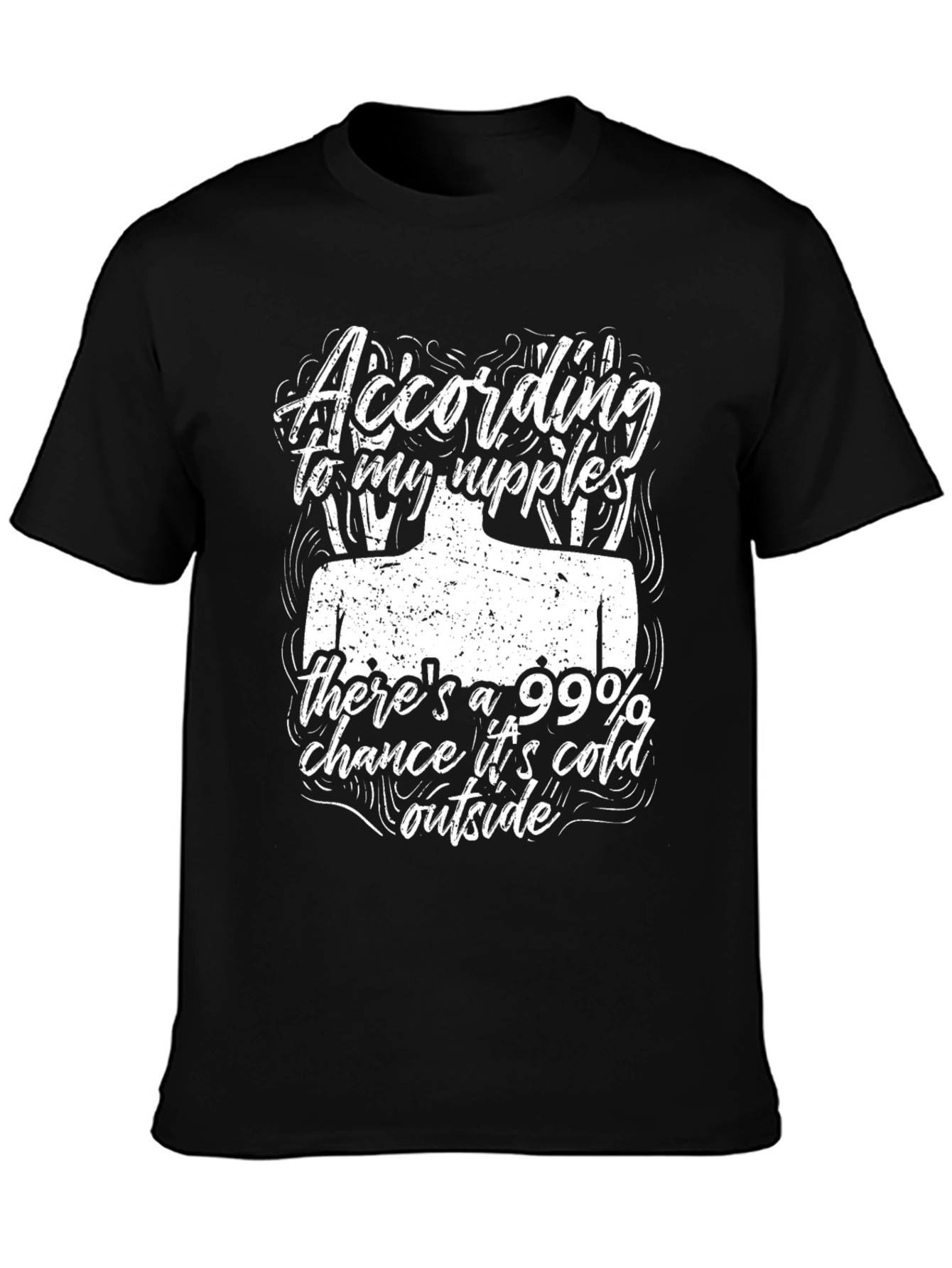 Funny Nipple Cold Weather T-Shirt