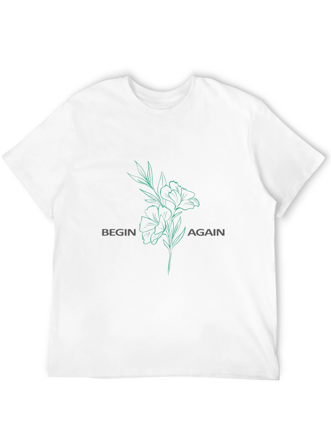 Begin Again Graphic Print Black T-Shirt