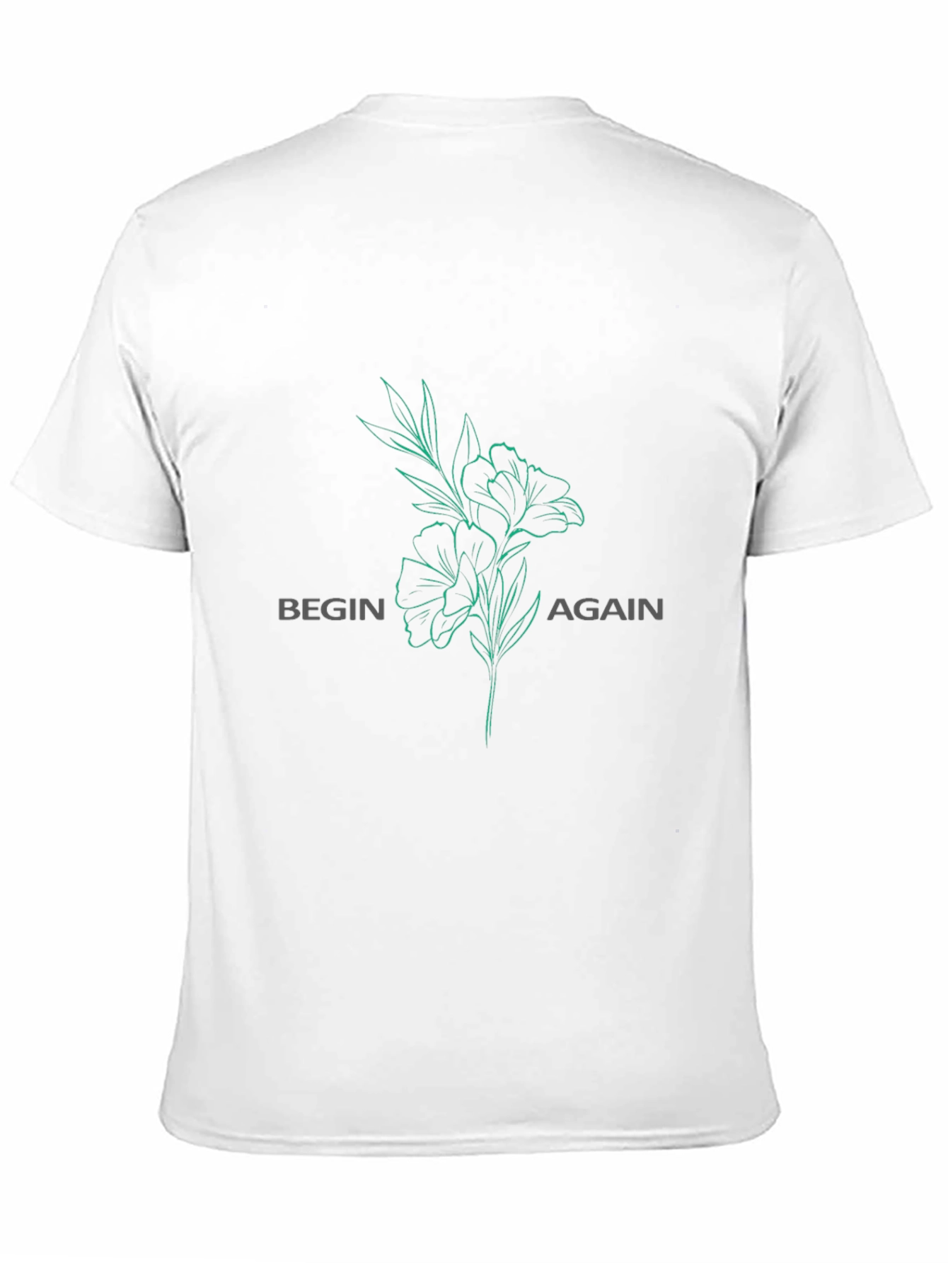 Begin Again Graphic Print Black T-Shirt