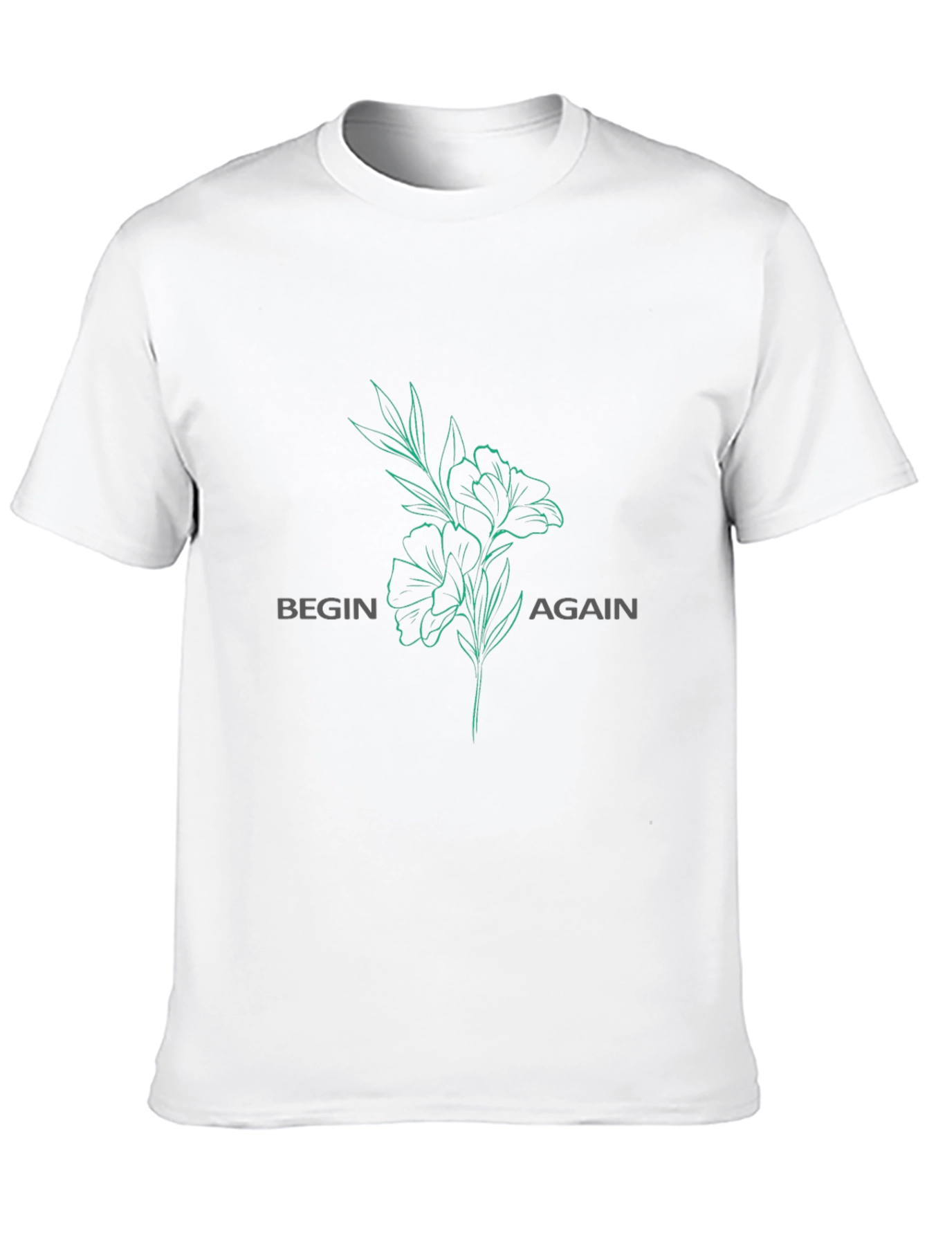 Begin Again Graphic Print Black T-Shirt