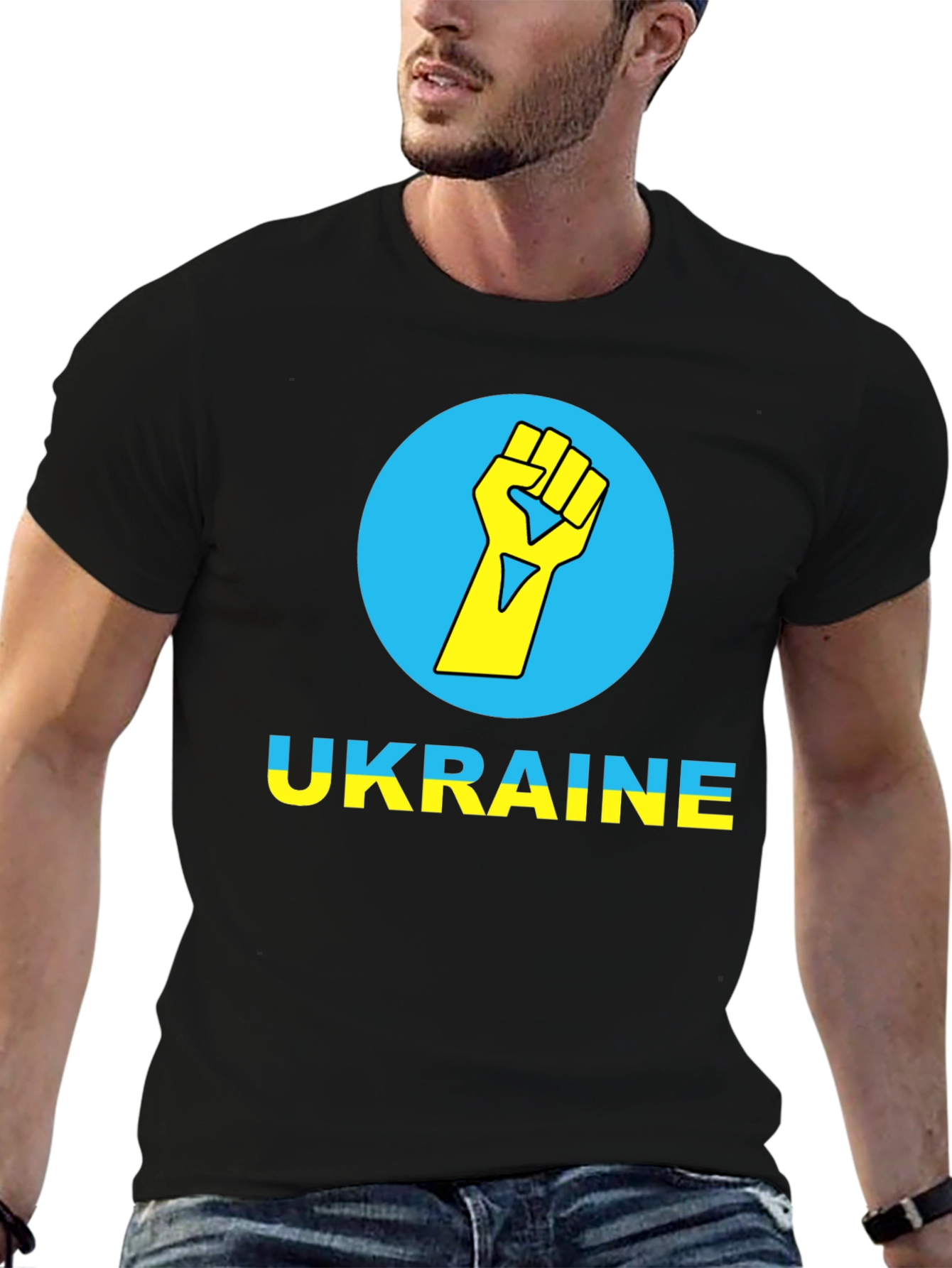 Ukraine Fist Black T-Shirt