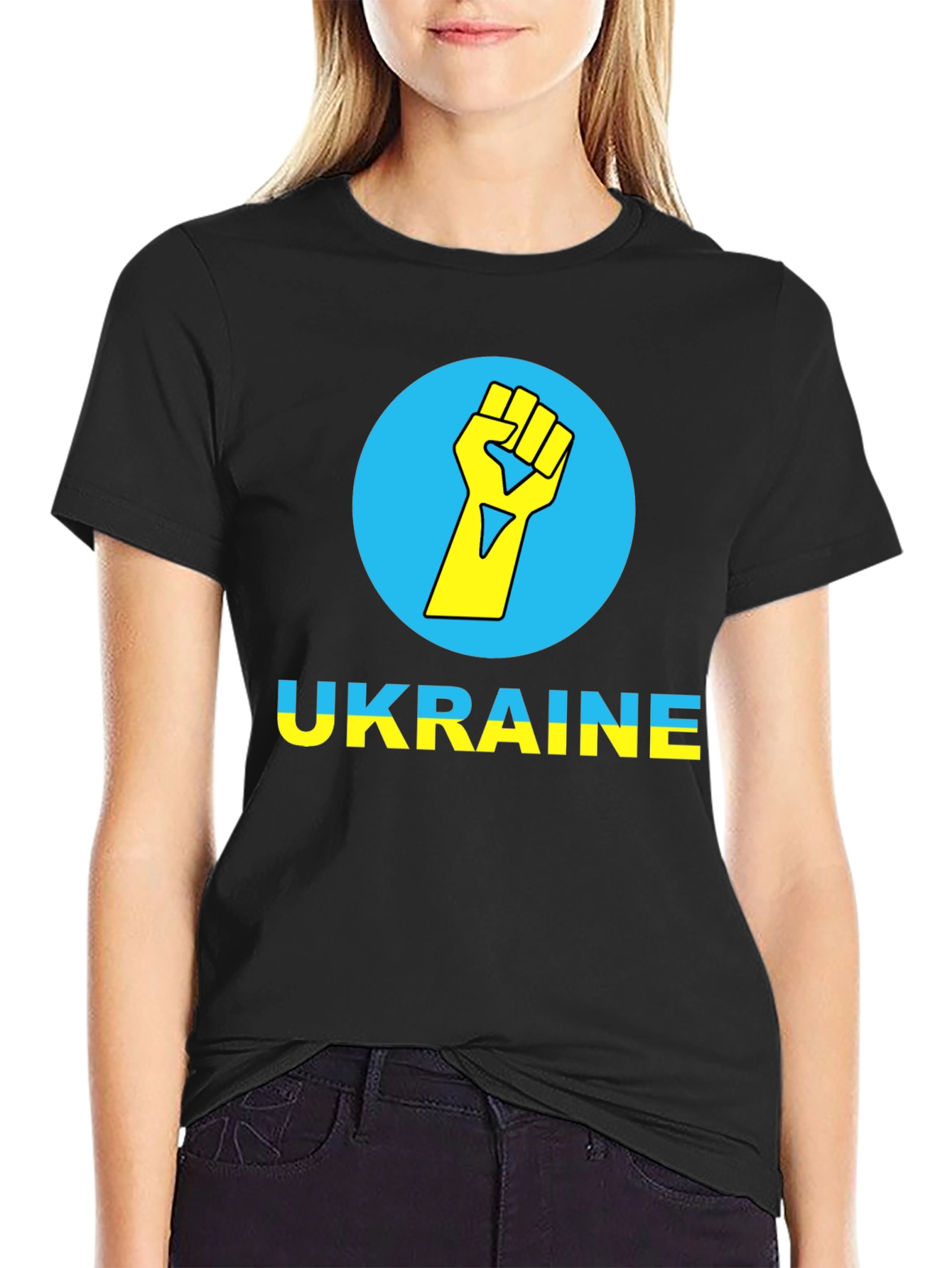 Ukraine Fist Black T-Shirt