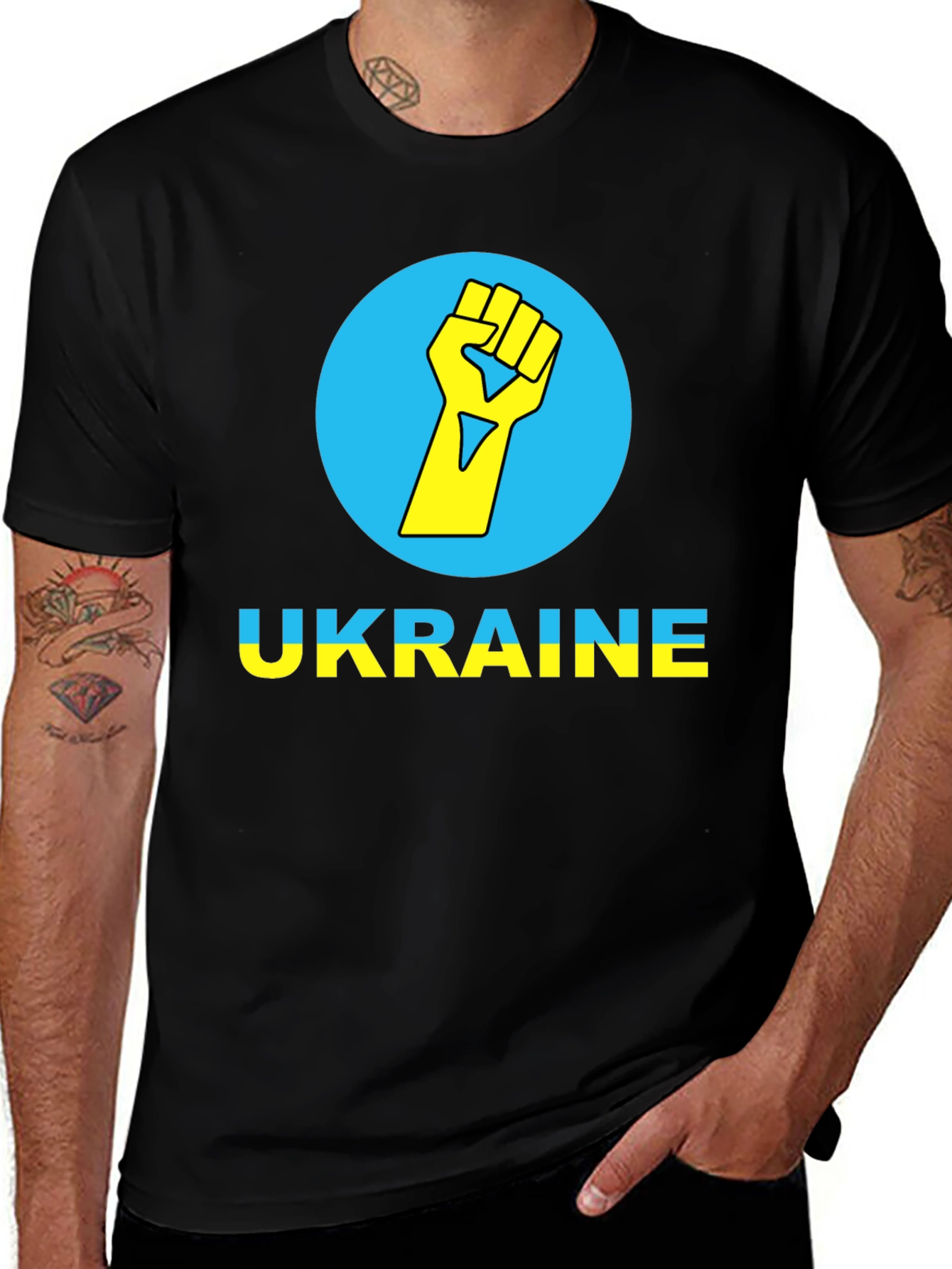 Ukraine Fist Black T-Shirt
