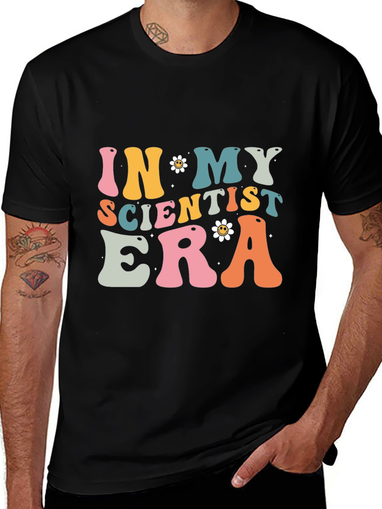 In My Scientist Era Black Cotton T-Shirt