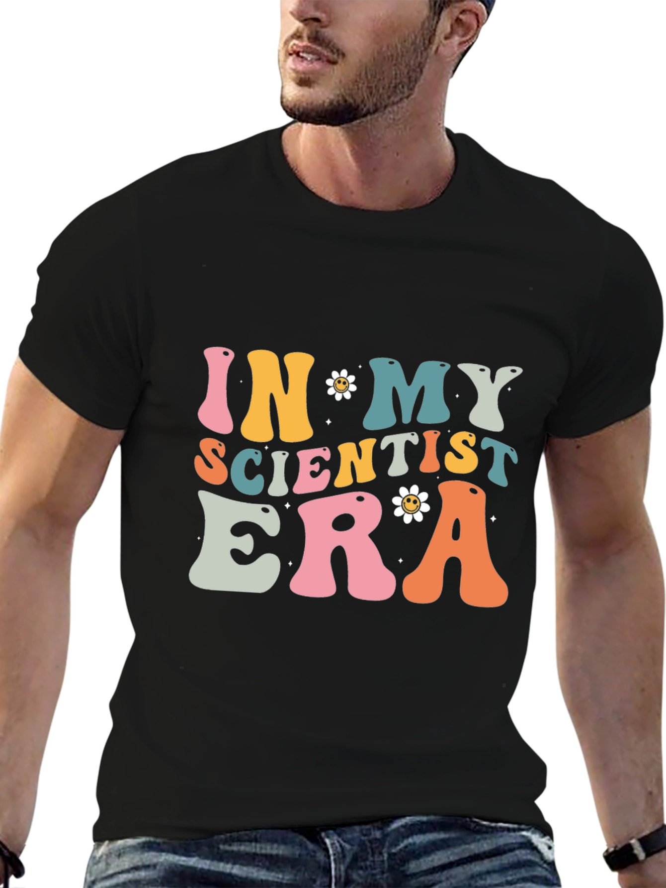 In My Scientist Era Black Cotton T-Shirt