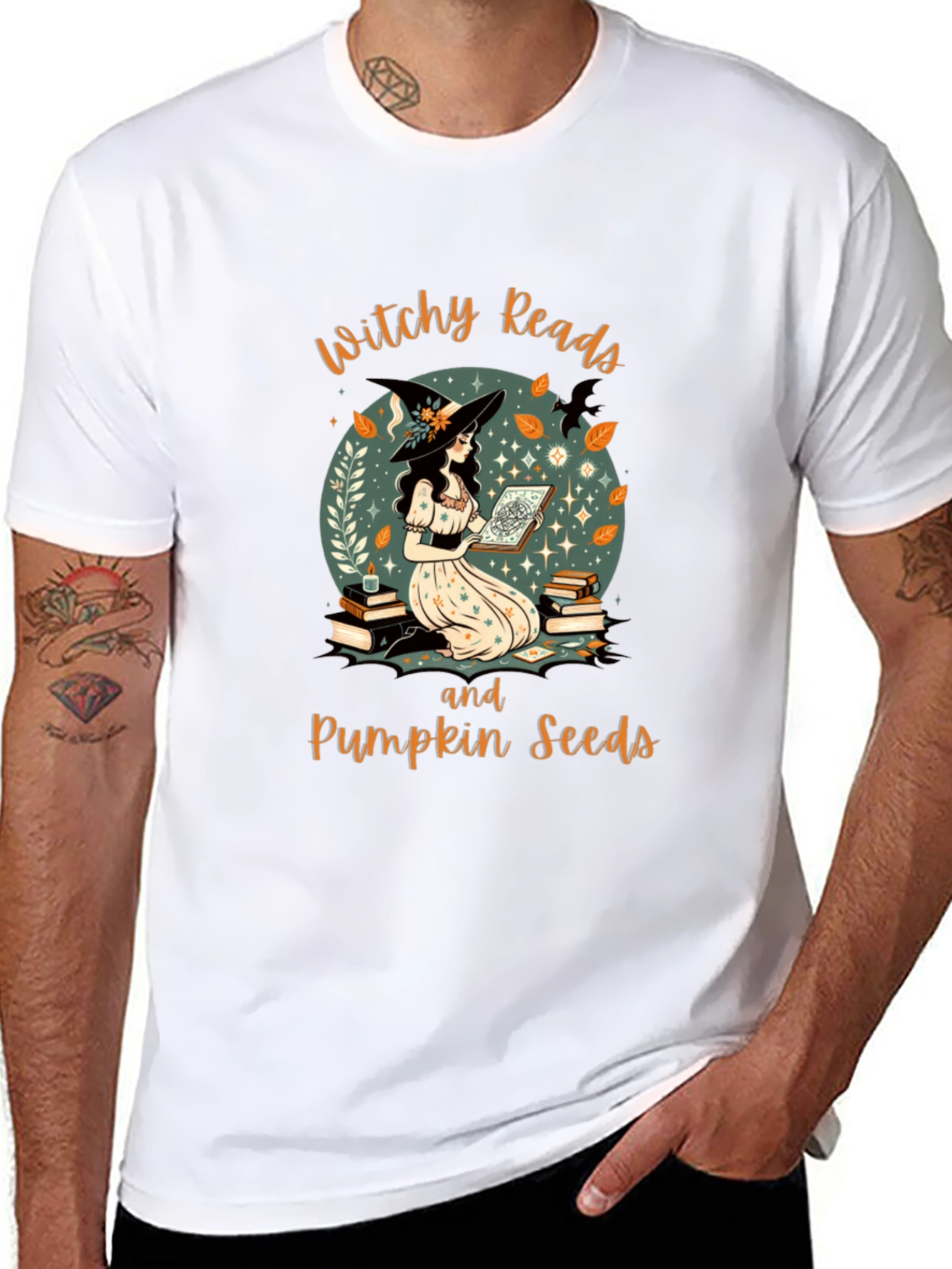 Witchy Reads T-Shirt - Halloween Book Lover Tee