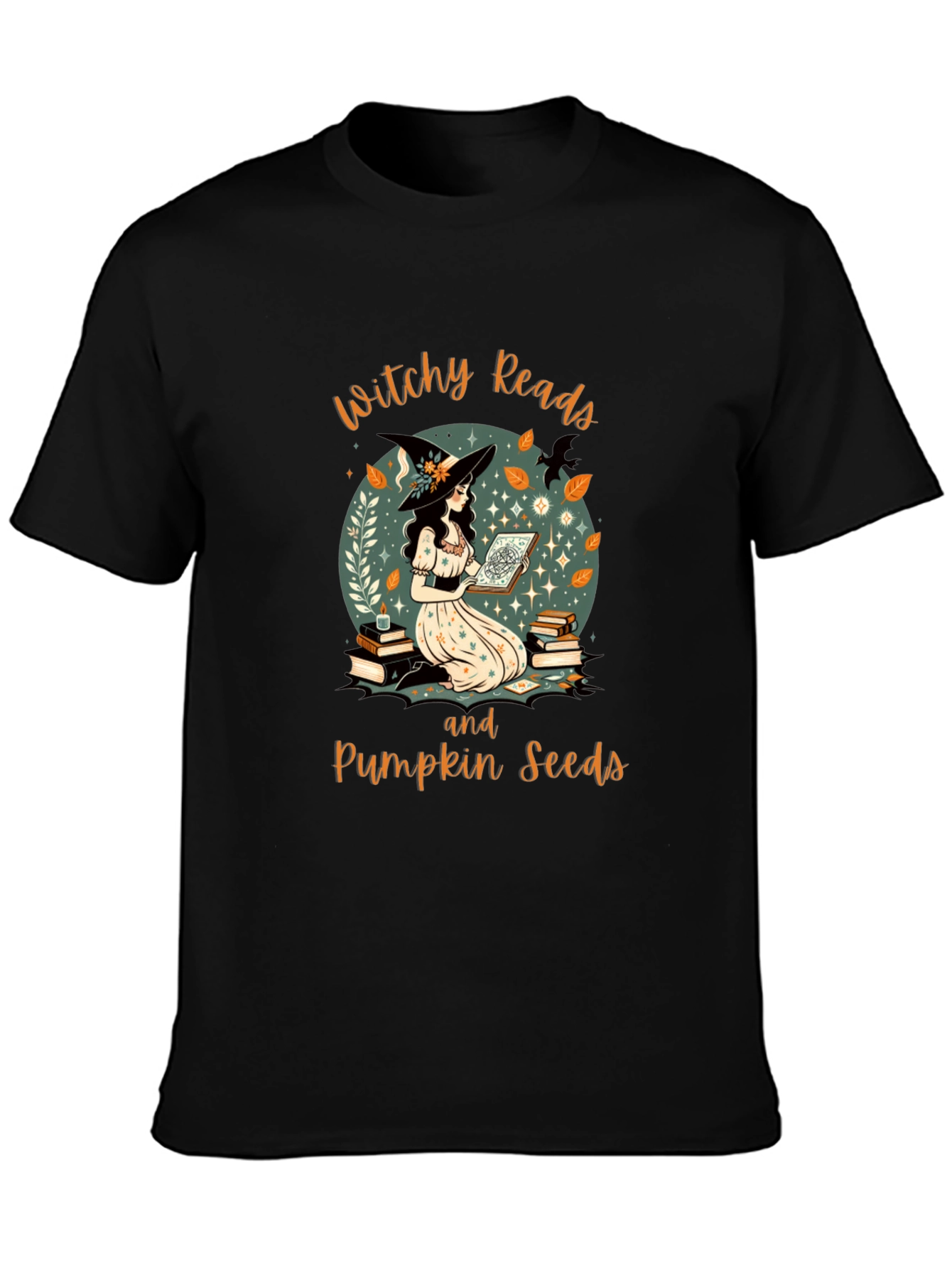 Witchy Reads T-Shirt - Halloween Book Lover Tee