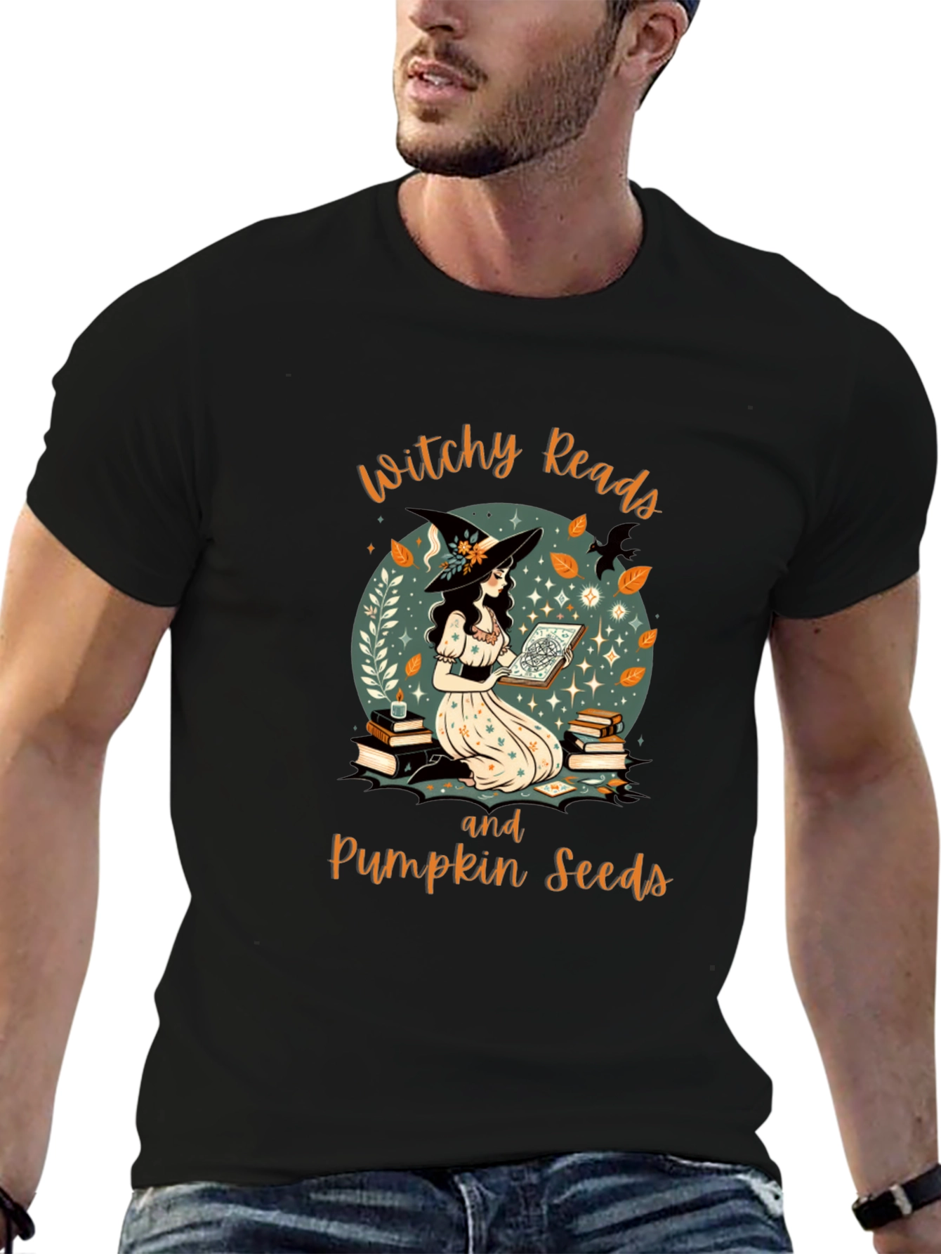 Witchy Reads T-Shirt - Halloween Book Lover Tee