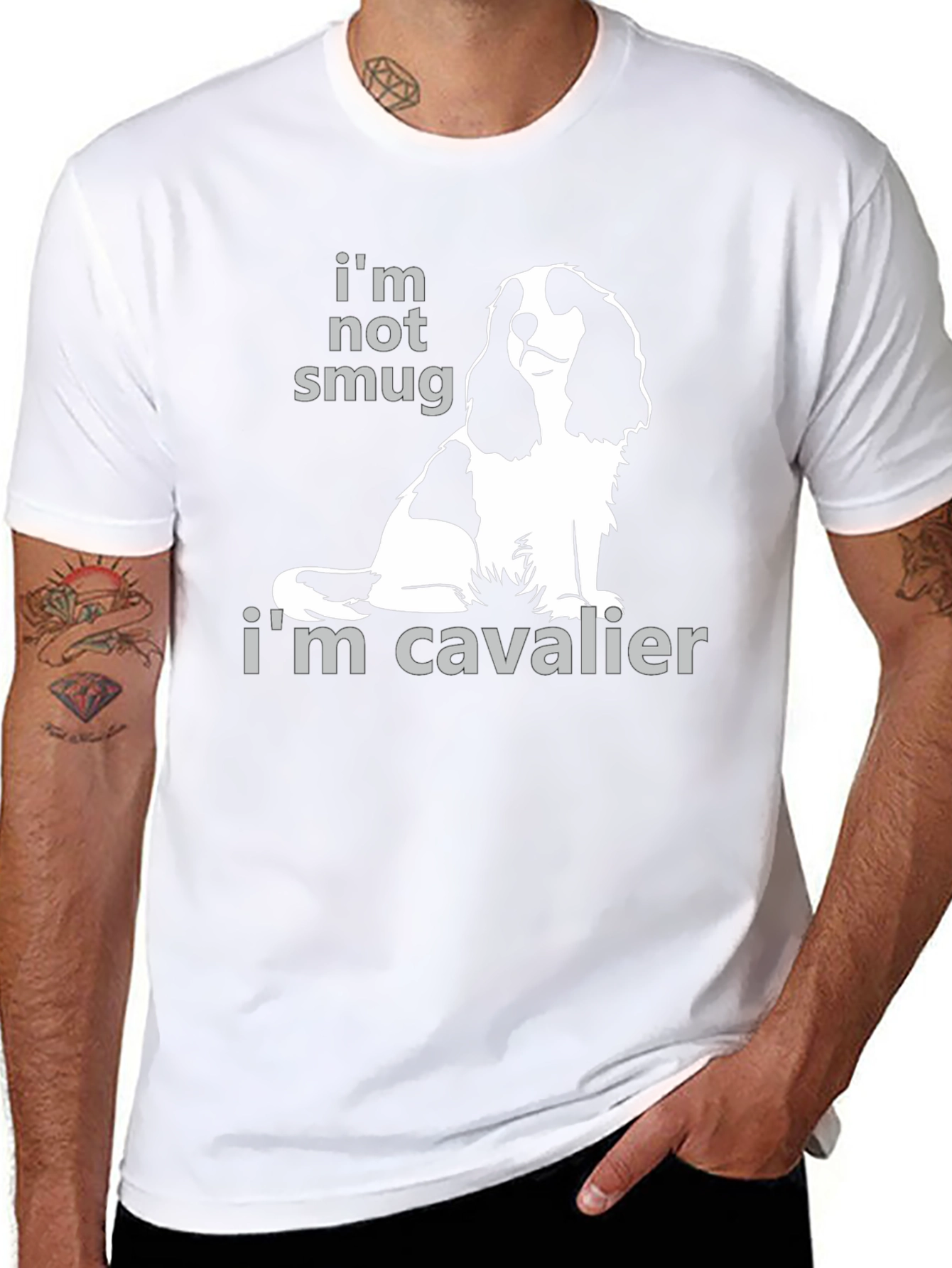 Funny Dog T-Shirt - Im Not Smug Im Cavalier