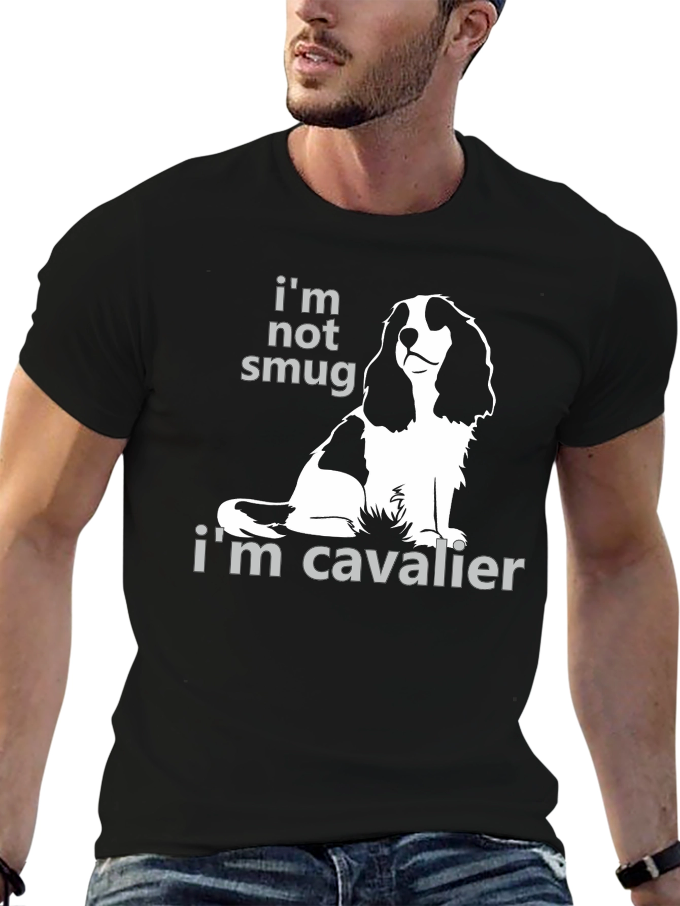 Funny Dog T-Shirt - Im Not Smug Im Cavalier