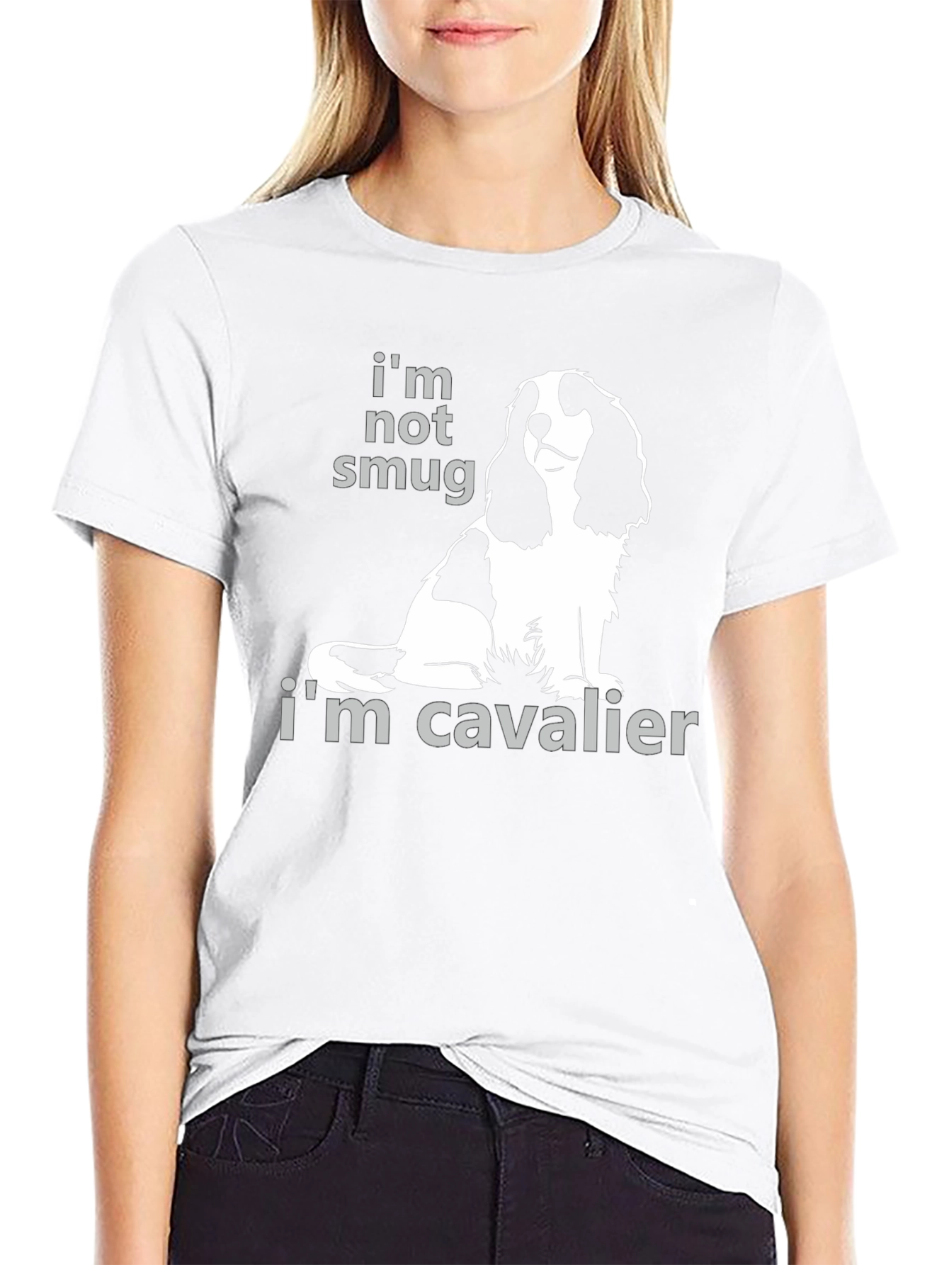 Funny Dog T-Shirt - Im Not Smug Im Cavalier