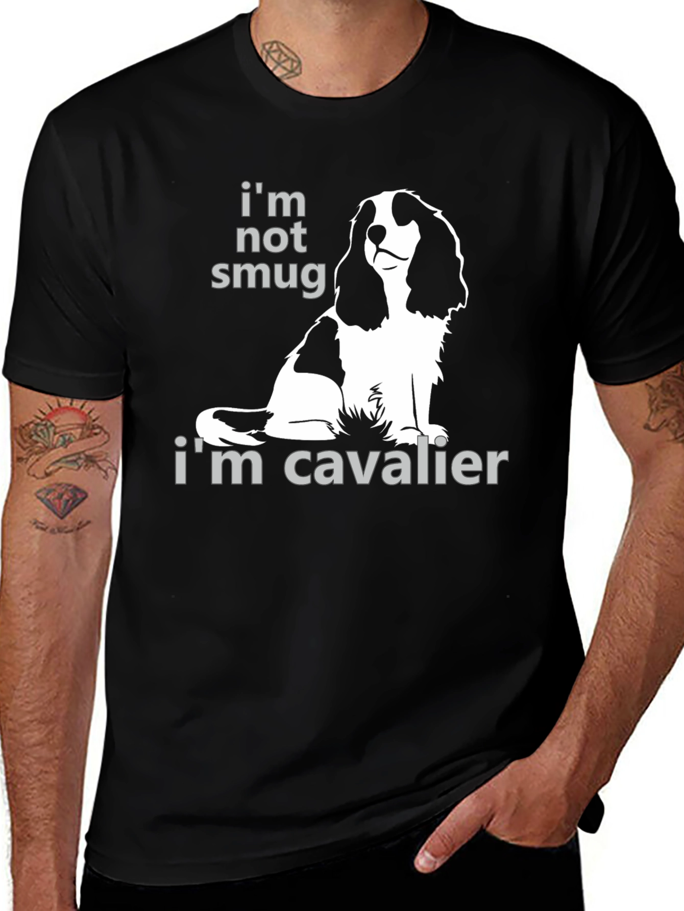 Funny Dog T-Shirt - Im Not Smug Im Cavalier