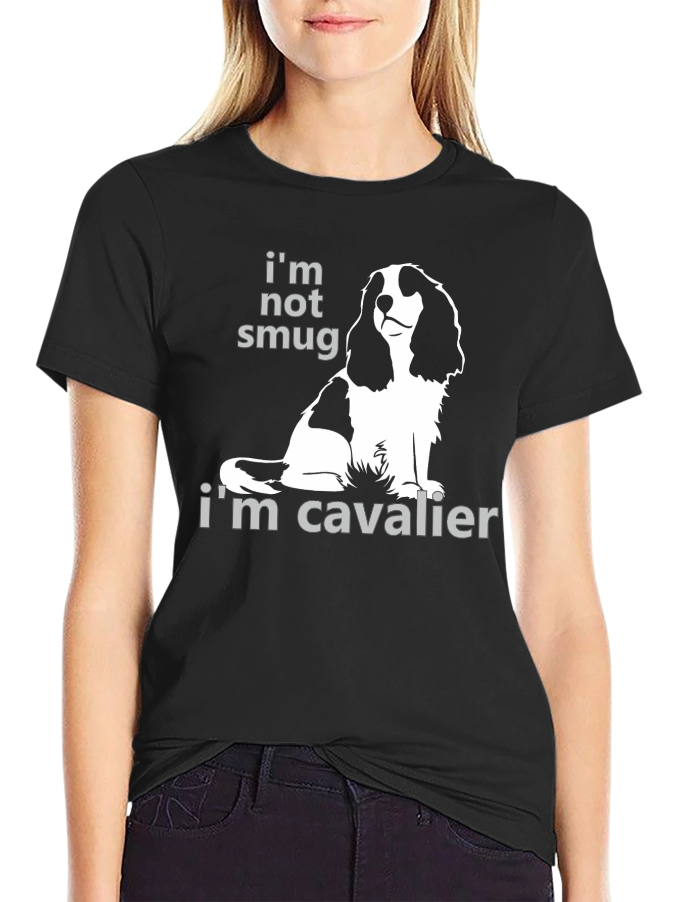 Funny Dog T-Shirt - Im Not Smug Im Cavalier