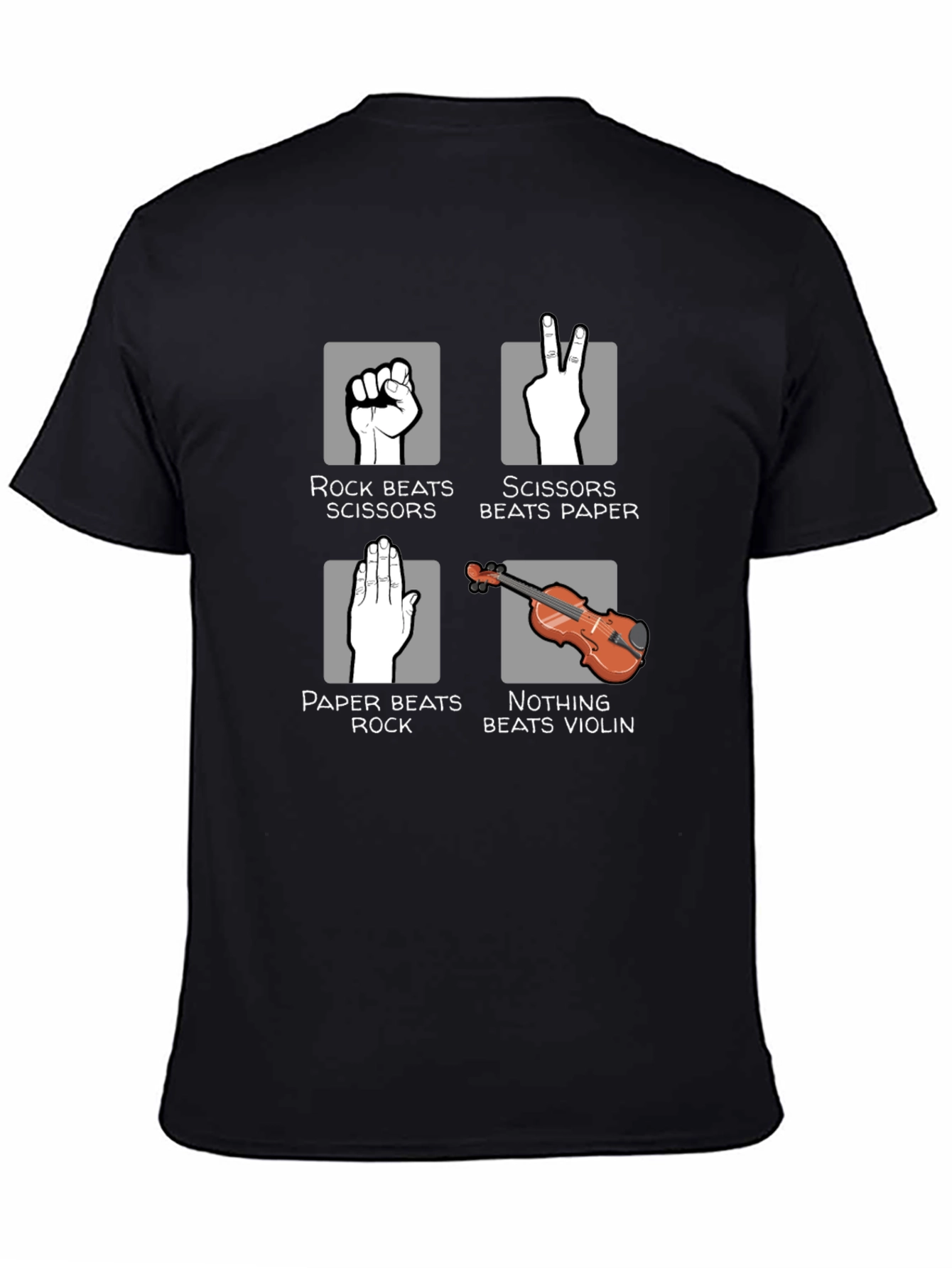 Rock Paper Scissors Violin Graphic Tee