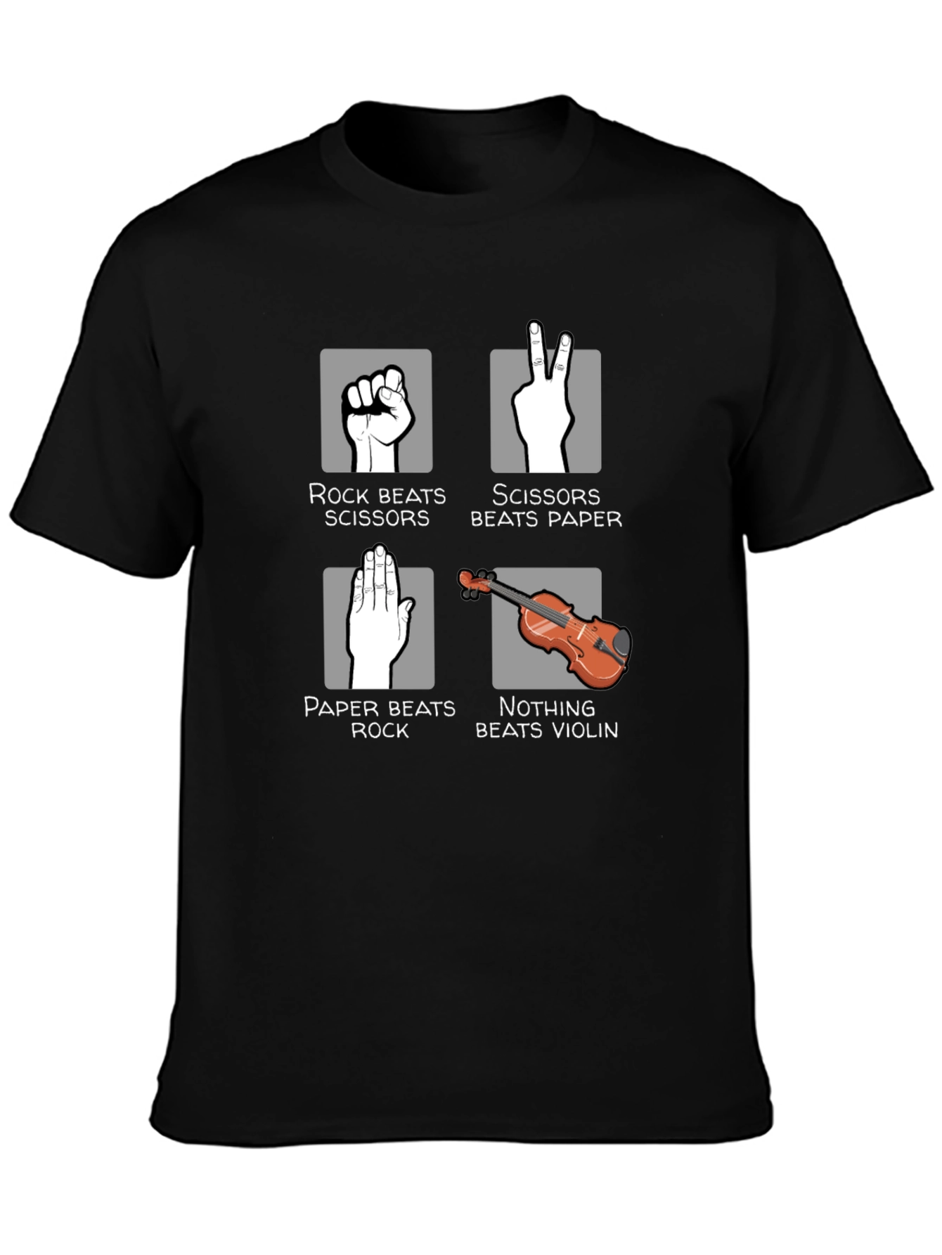 Rock Paper Scissors Violin Graphic Tee