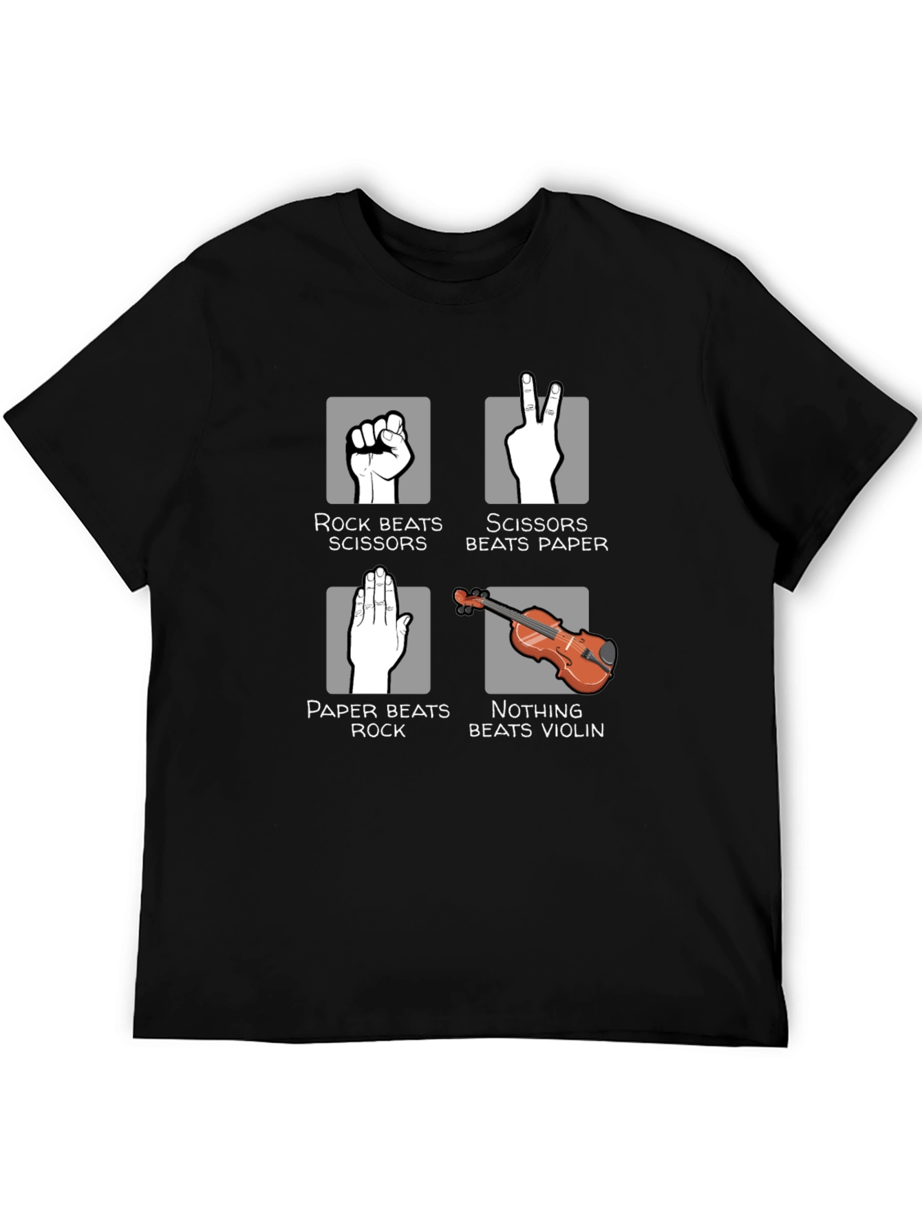 Rock Paper Scissors Violin Graphic Tee